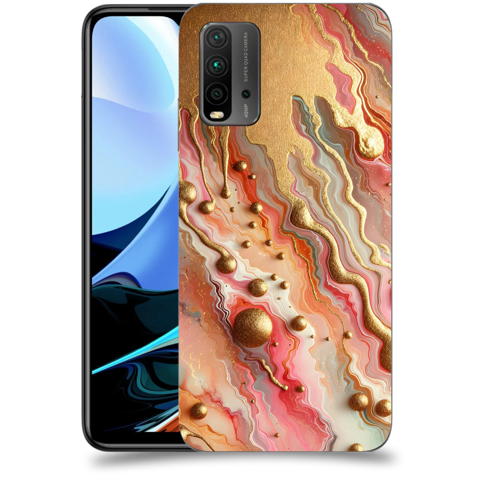 ACOVER Kryt na mobil Xiaomi Redmi 9T - Liquid Gold