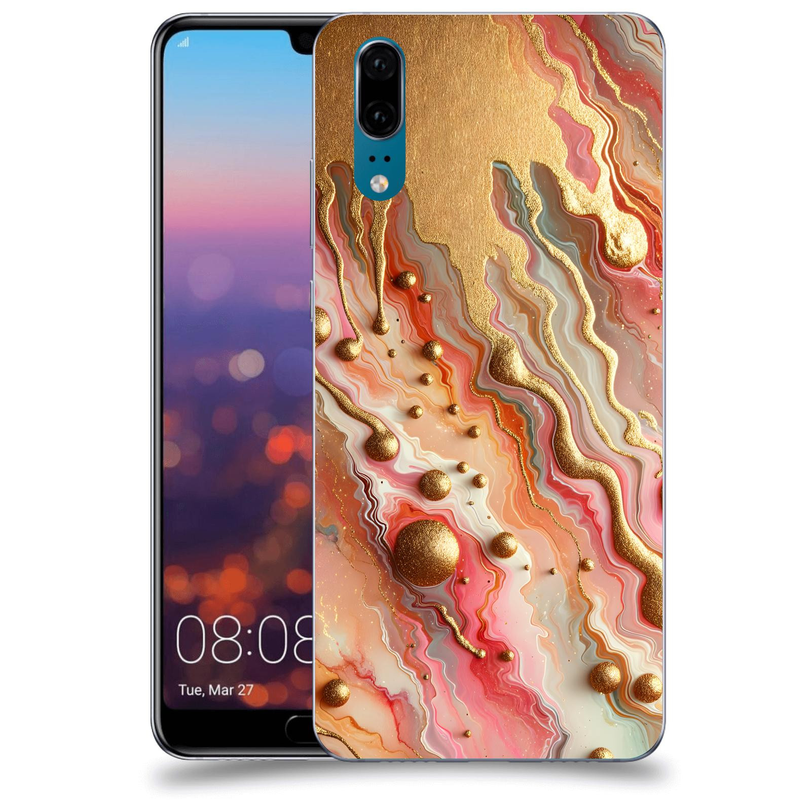 ACOVER Kryt na mobil Huawei P20 - Liquid Gold
