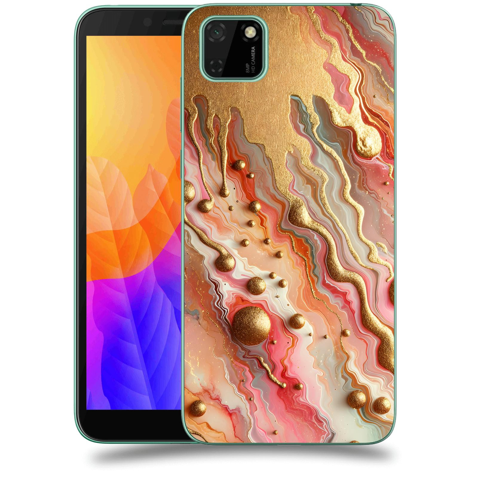 ACOVER Kryt na mobil Huawei Y5P - Liquid Gold