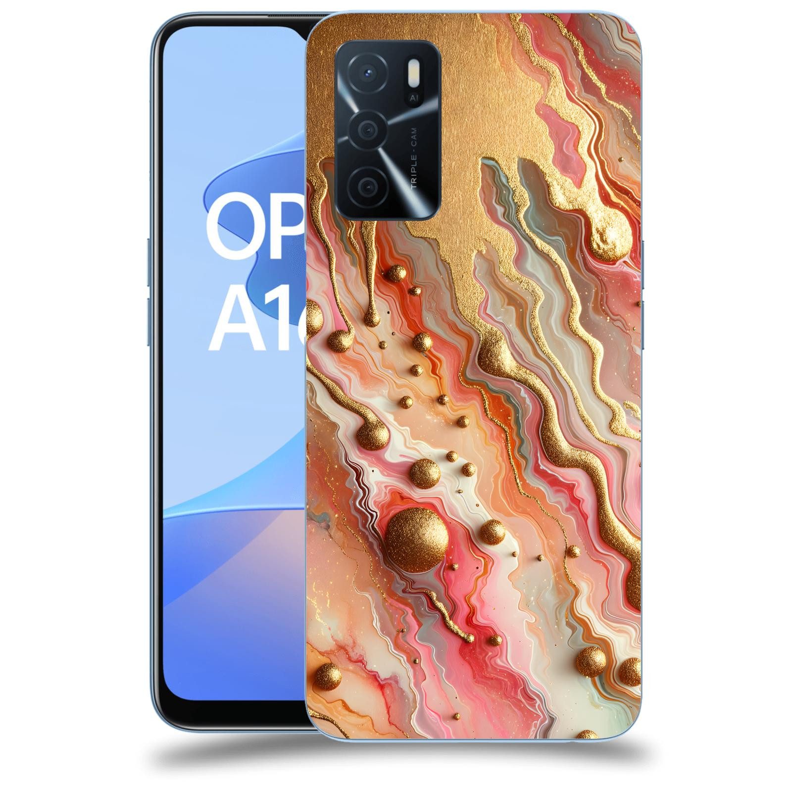 ACOVER Kryt na mobil OPPO A16s - Liquid Gold
