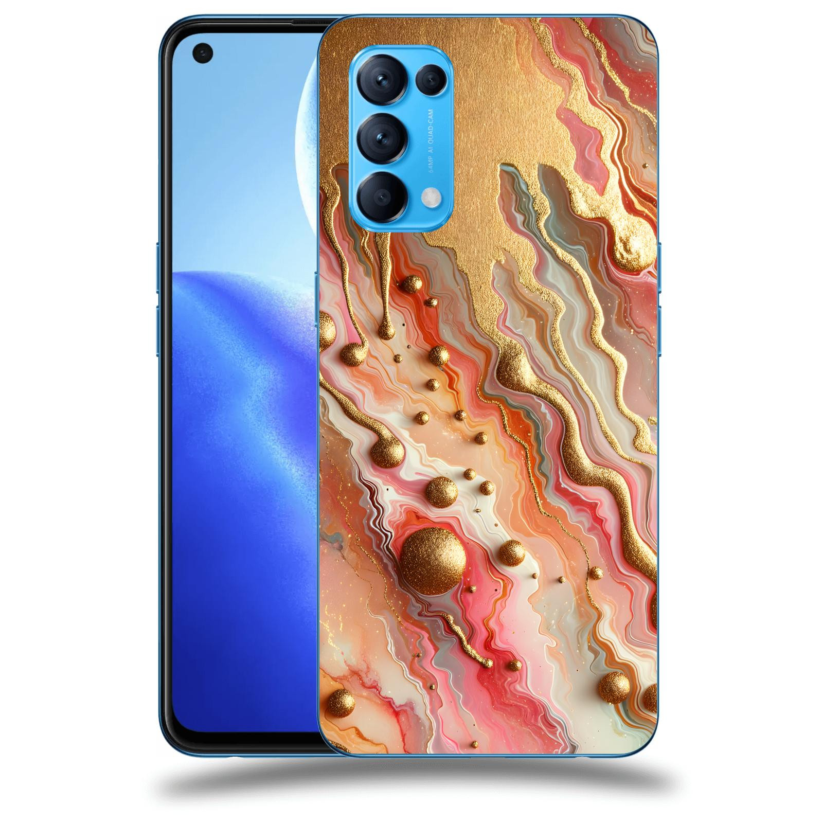 ACOVER Kryt na mobil OPPO Reno 5 5G - Liquid Gold