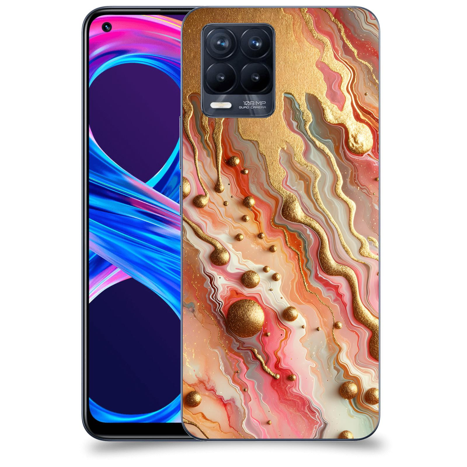 ACOVER Kryt na mobil Realme 8 Pro - Liquid Gold