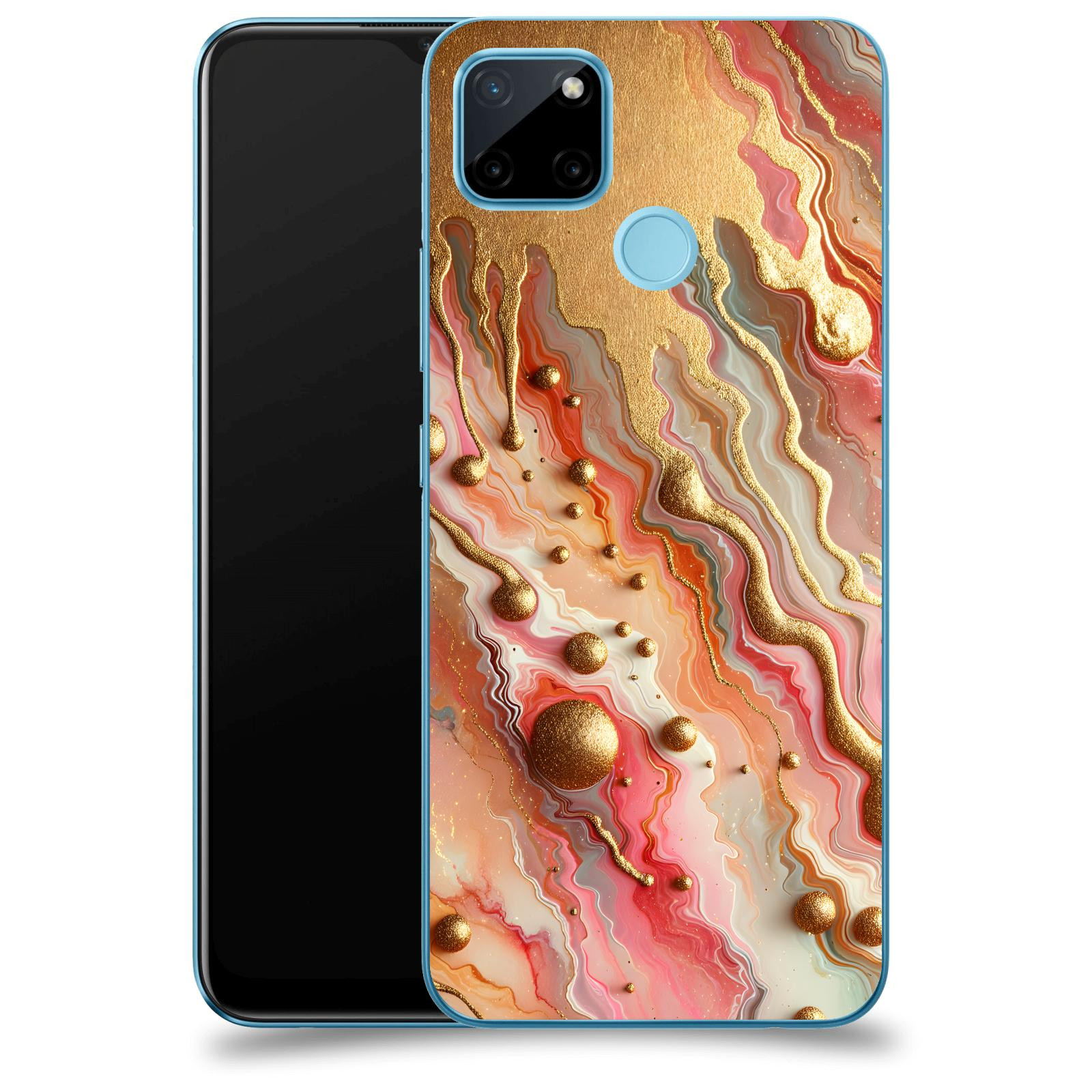 ACOVER Kryt na mobil Realme C21Y - Liquid Gold