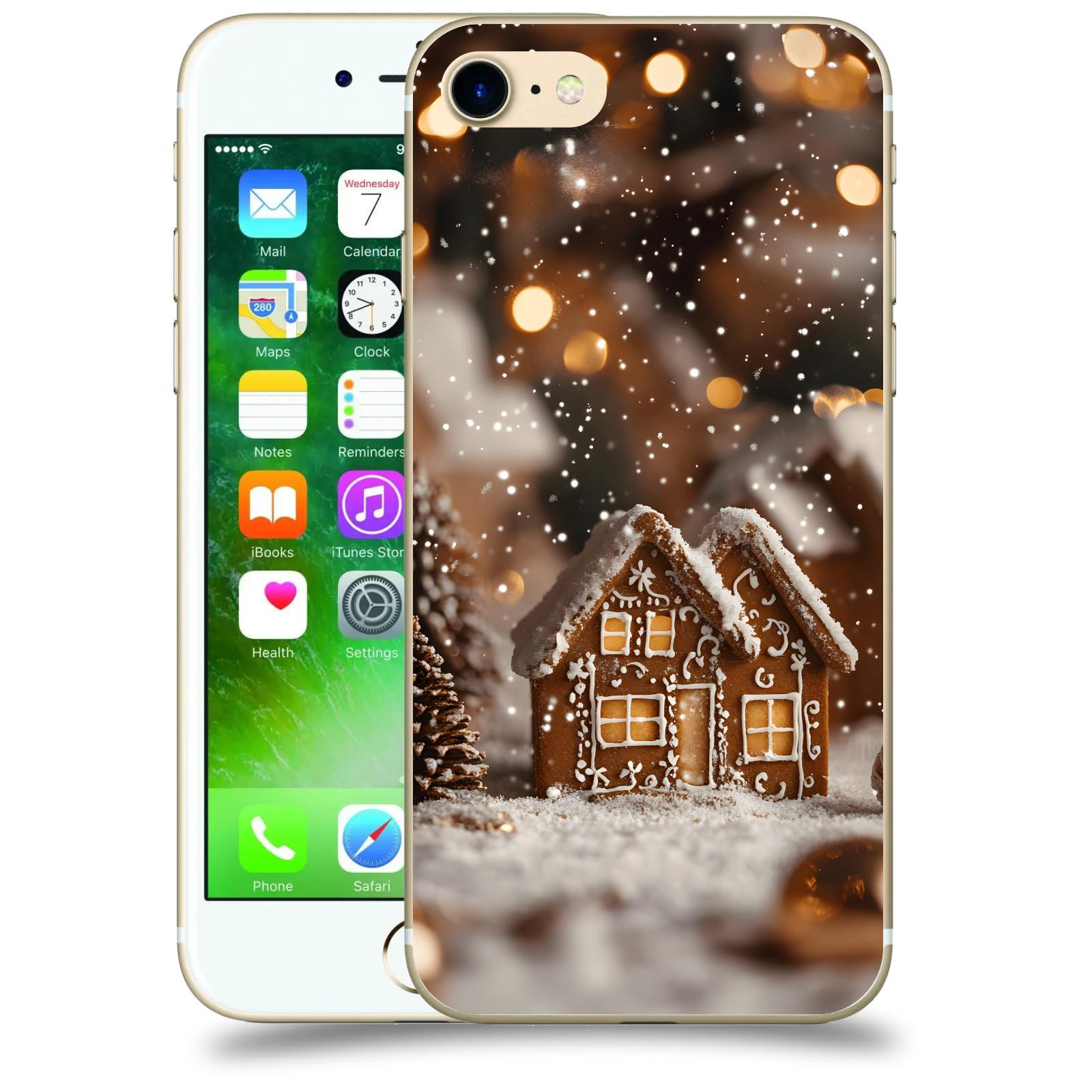 ACOVER Kryt na mobil Apple iPhone 7 - Perníková chaloupka