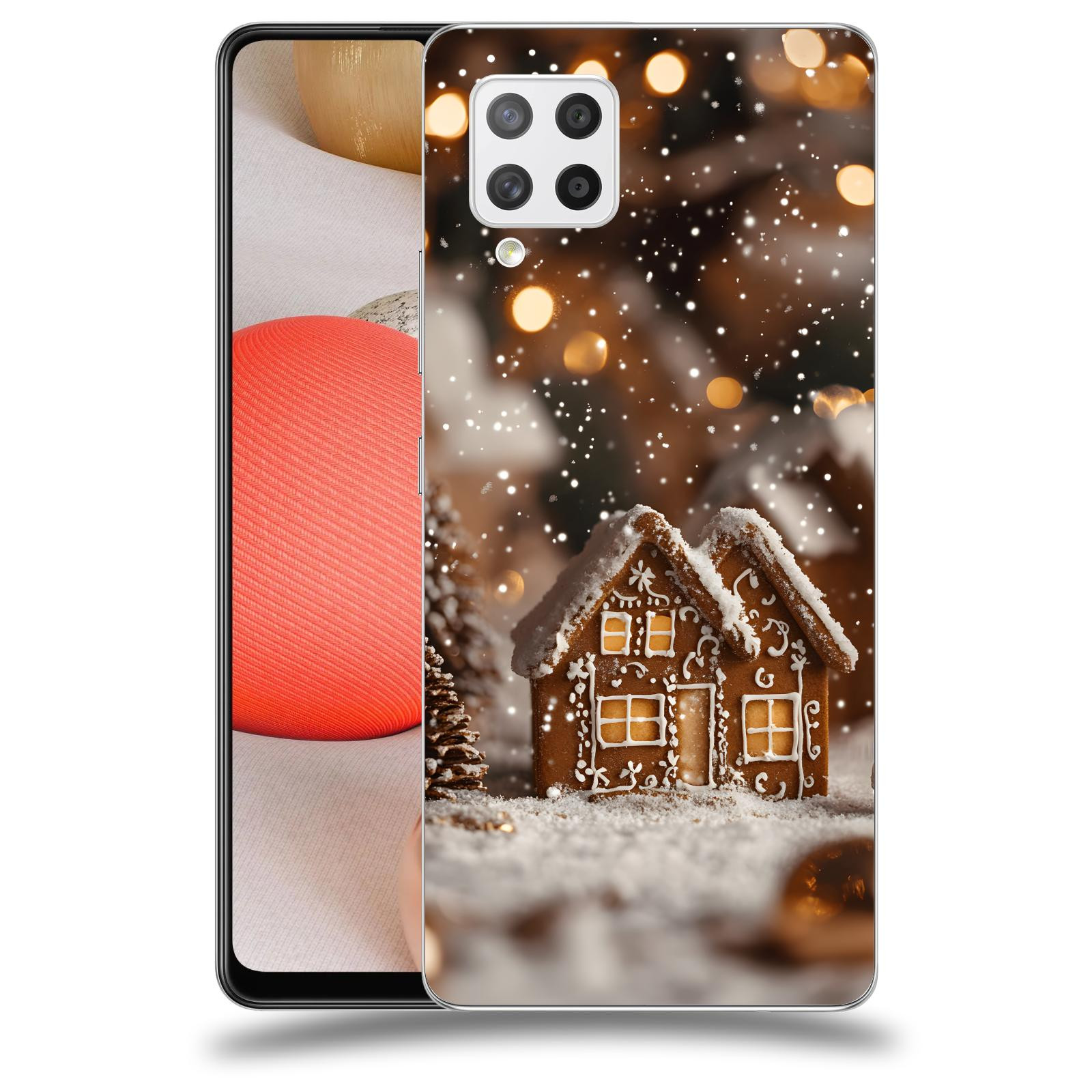 ACOVER Kryt na mobil Samsung Galaxy A42 A426B - Perníková chaloupka