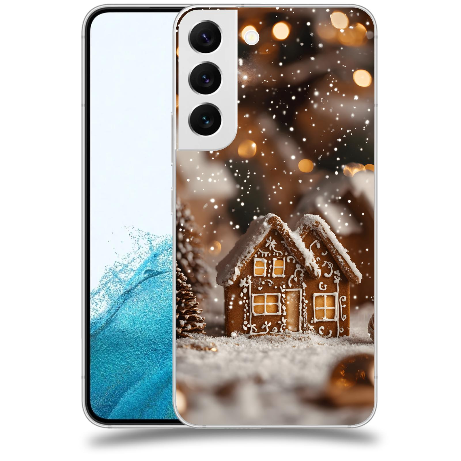 ACOVER Kryt na mobil Samsung Galaxy S22 5G - Perníková chaloupka