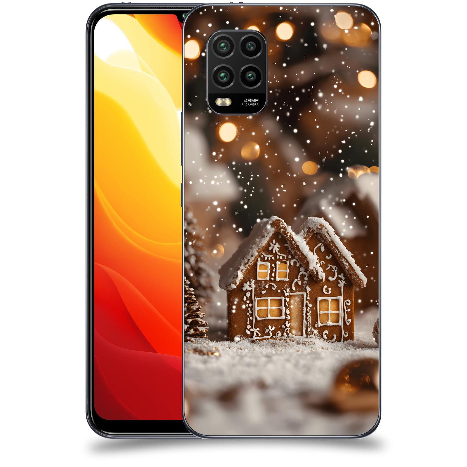 ACOVER Kryt na mobil Xiaomi Mi 10 Lite - Perníková chaloupka