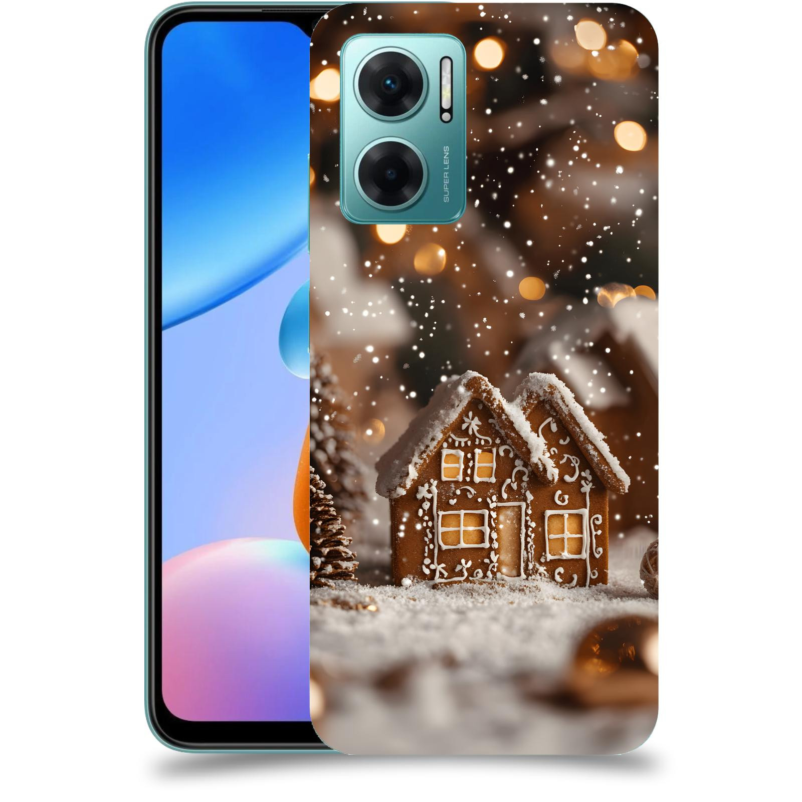 ACOVER Kryt na mobil Xiaomi Redmi 10 5G - Perníková chaloupka
