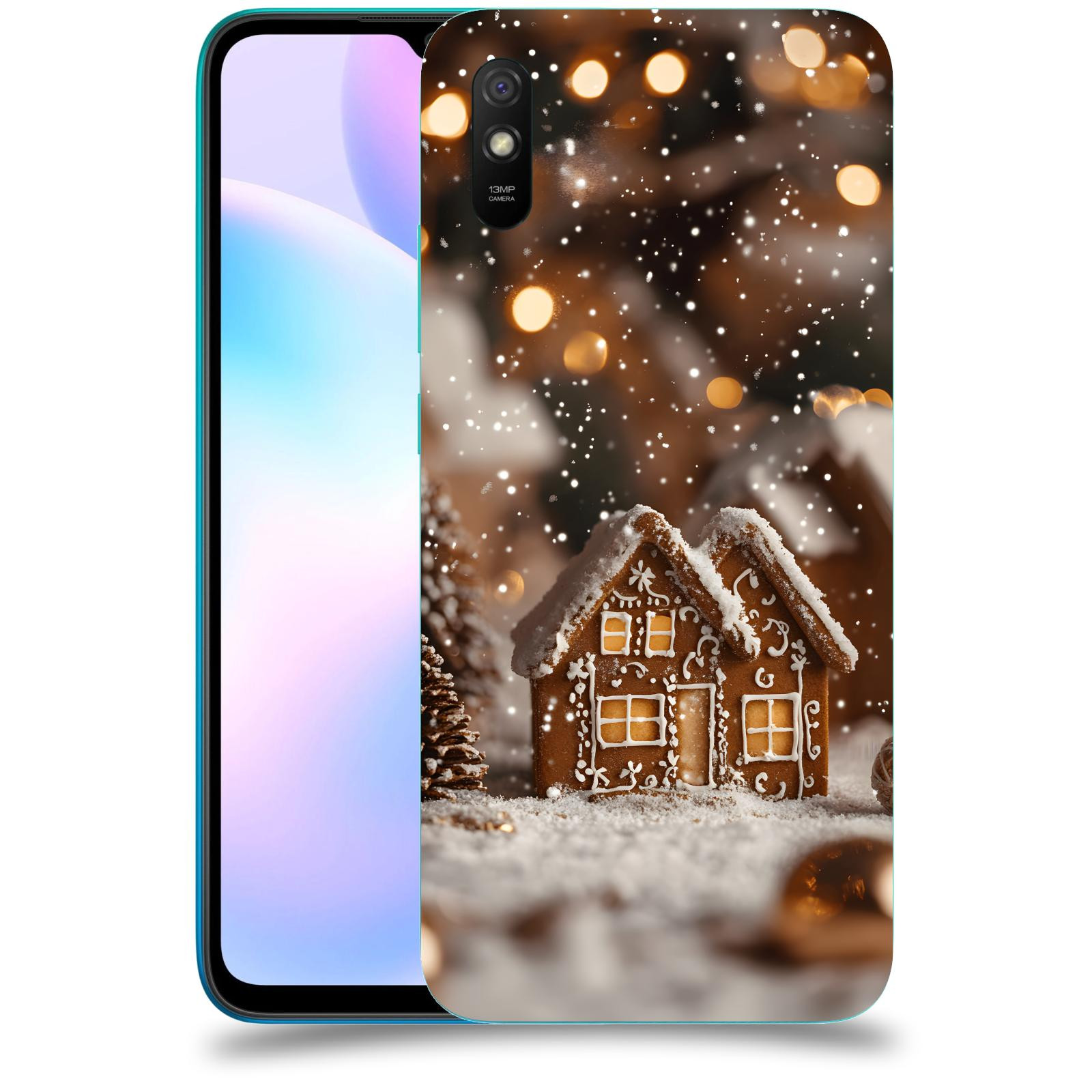 ACOVER Kryt na mobil Xiaomi Redmi 9AT - Perníková chaloupka