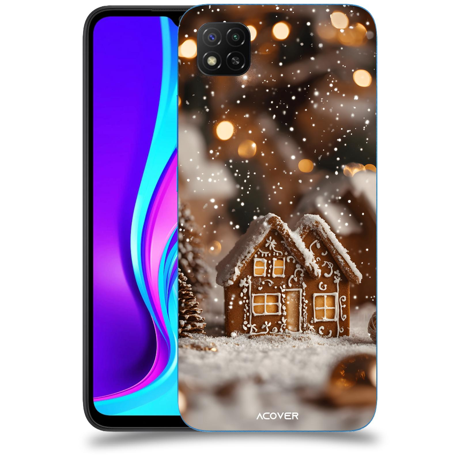 ACOVER Kryt na mobil Xiaomi Redmi 9C - Perníková chaloupka