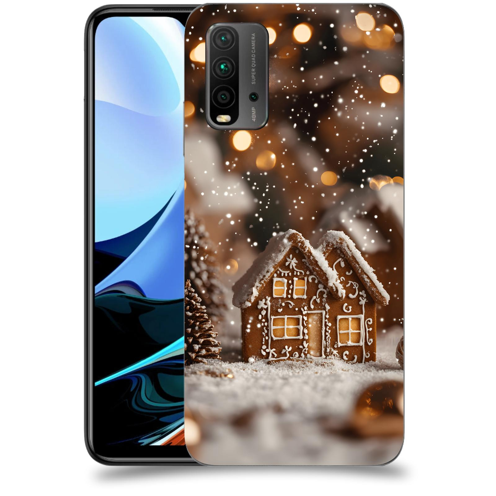 ACOVER Kryt na mobil Xiaomi Redmi 9T - Perníková chaloupka