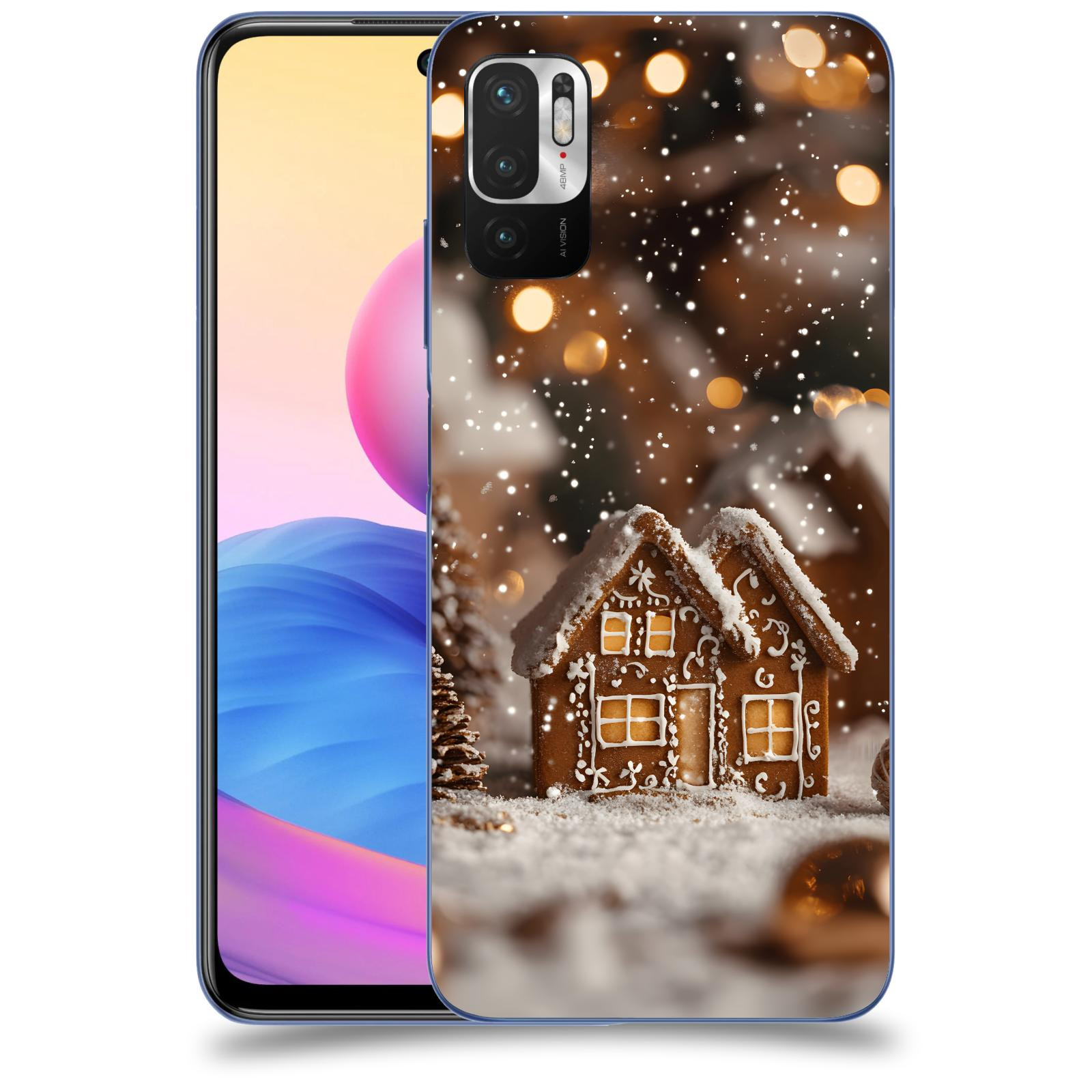 ACOVER Kryt na mobil Xiaomi Redmi Note 10 5G - Perníková chaloupka