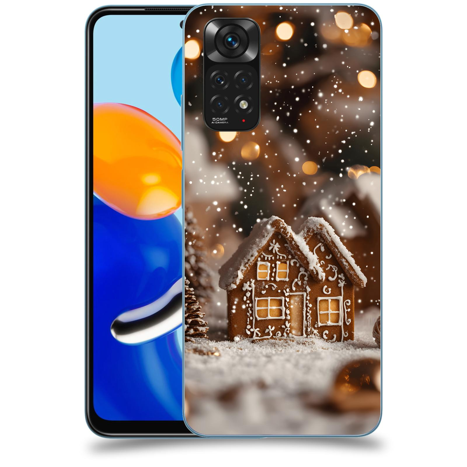 ACOVER Kryt na mobil Xiaomi Redmi Note 11 - Perníková chaloupka