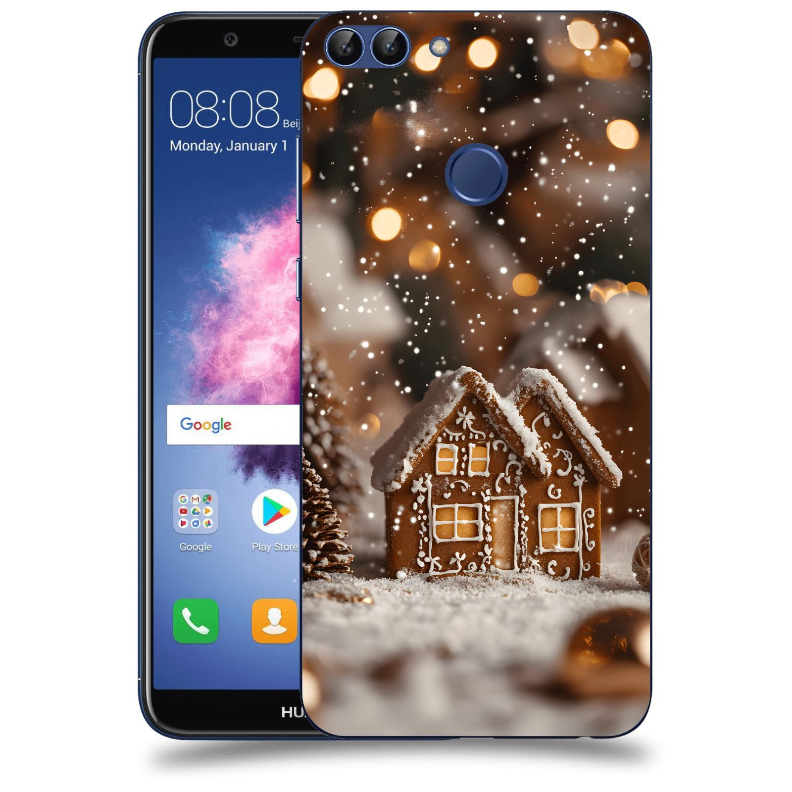 ACOVER Kryt na mobil Huawei P Smart - Perníková chaloupka