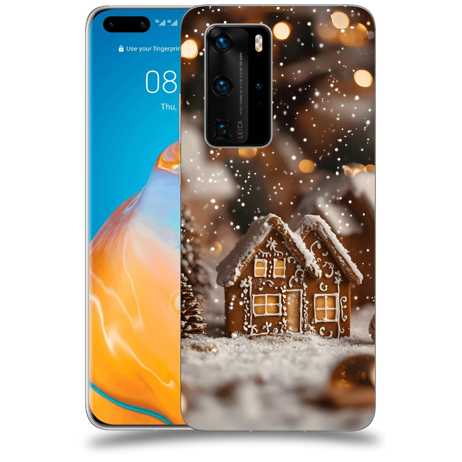 ACOVER Kryt na mobil Huawei P40 - Perníková chaloupka