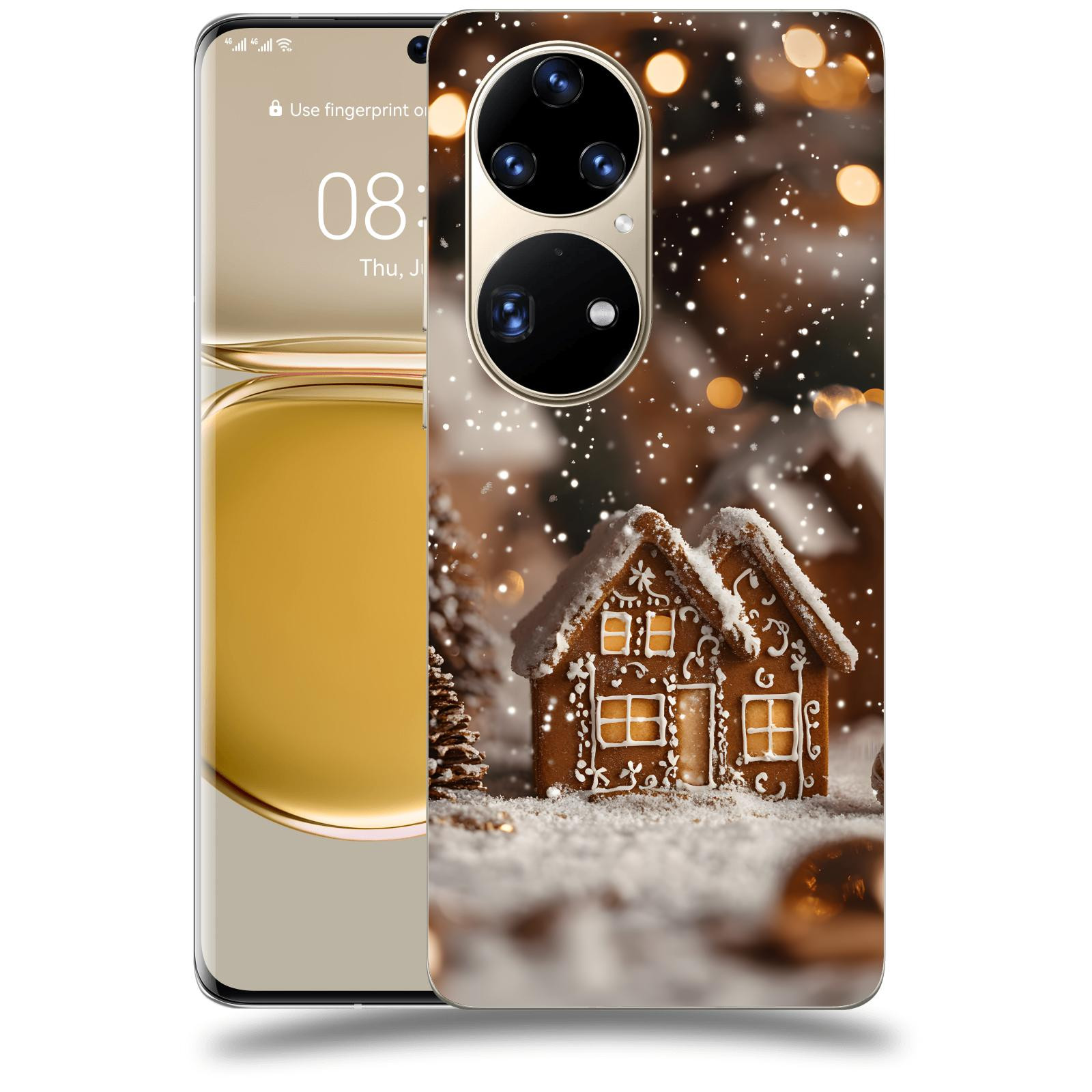 ACOVER Kryt na mobil Huawei P50 - Perníková chaloupka