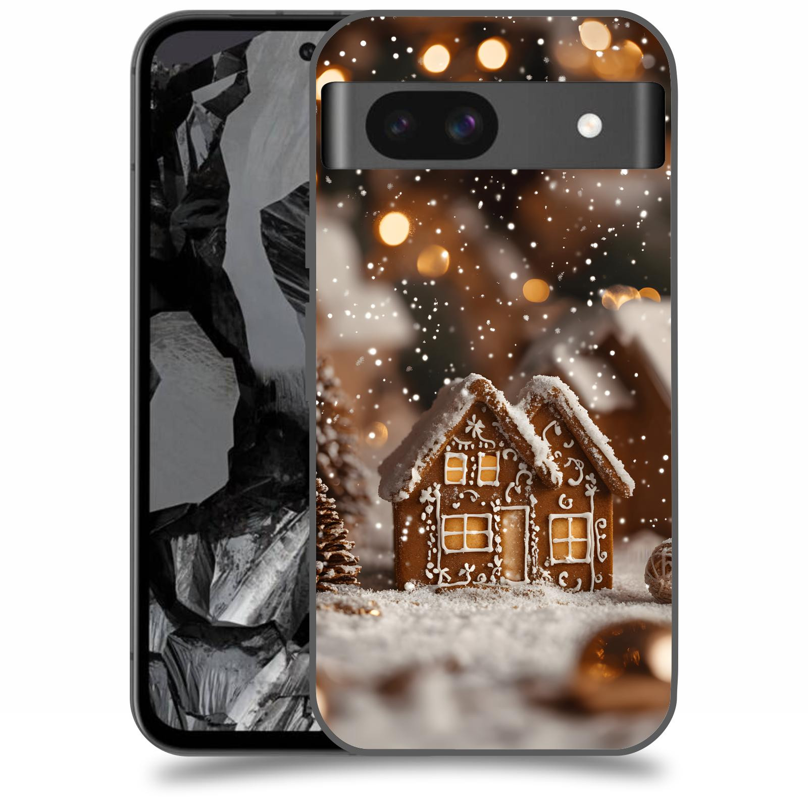 ACOVER Kryt na mobil Google Pixel 8A - Perníková chaloupka