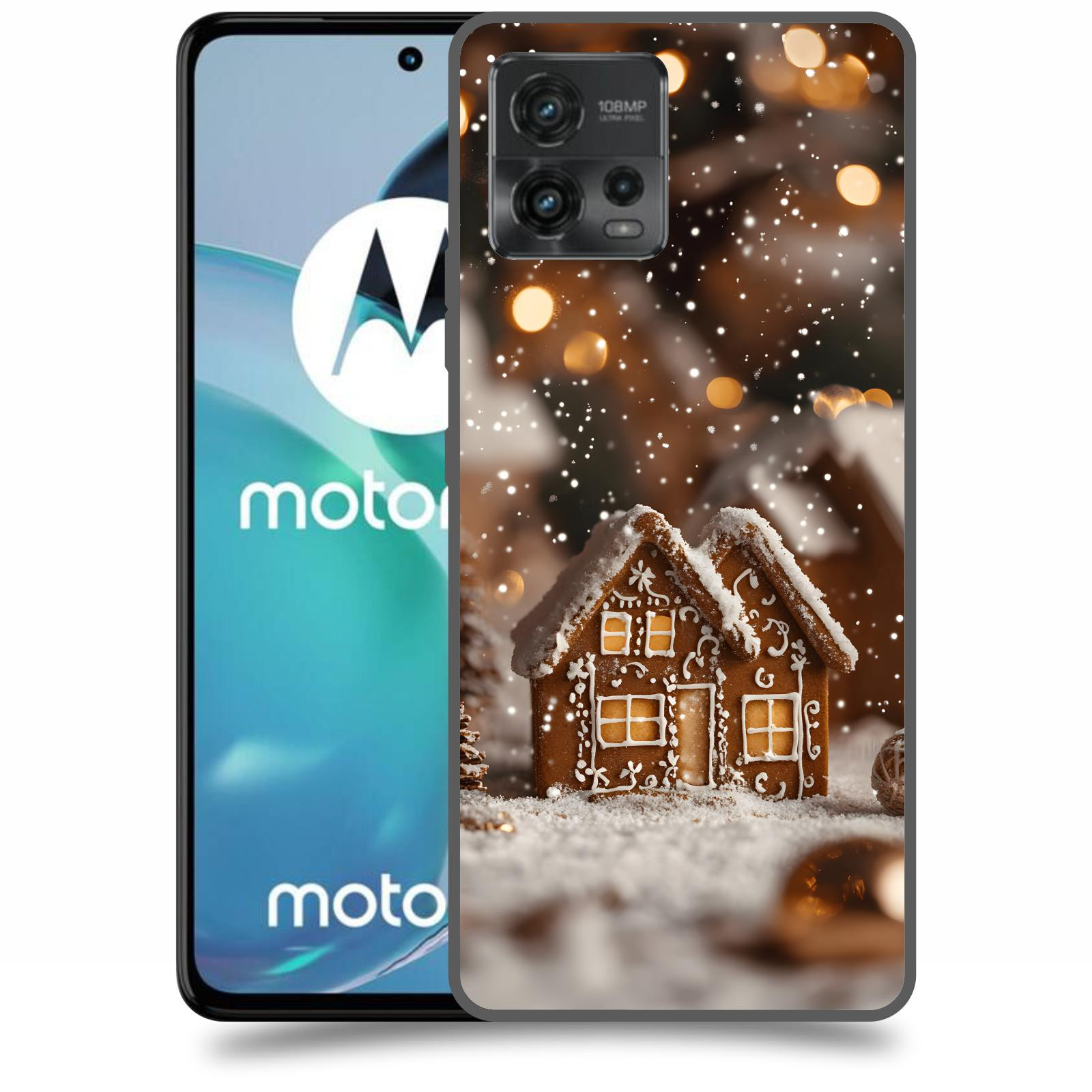 ACOVER Kryt na mobil Motorola Moto G72 - Perníková chaloupka