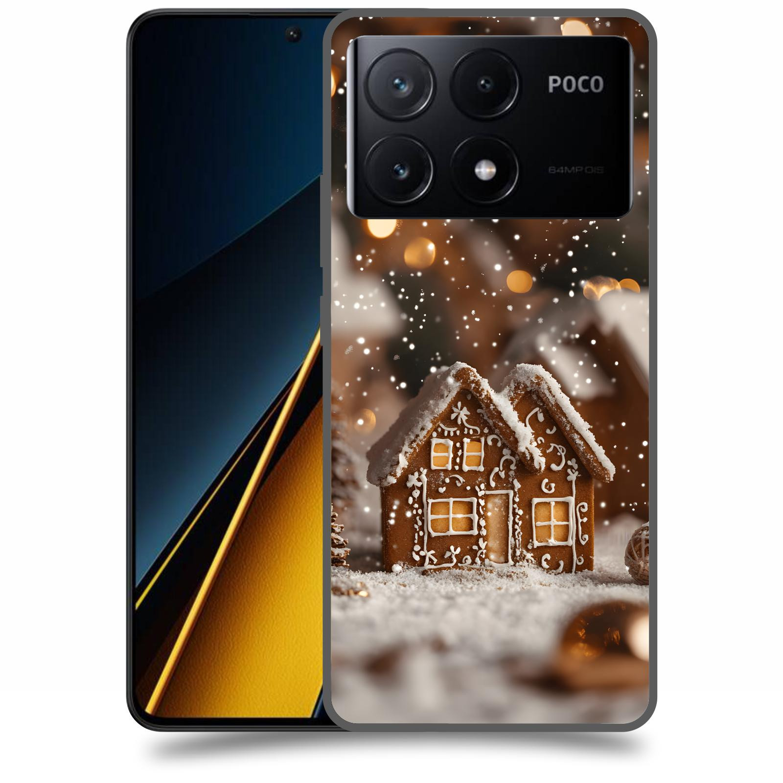 ACOVER Kryt na mobil Poco X6 Pro 5G - Perníková chaloupka
