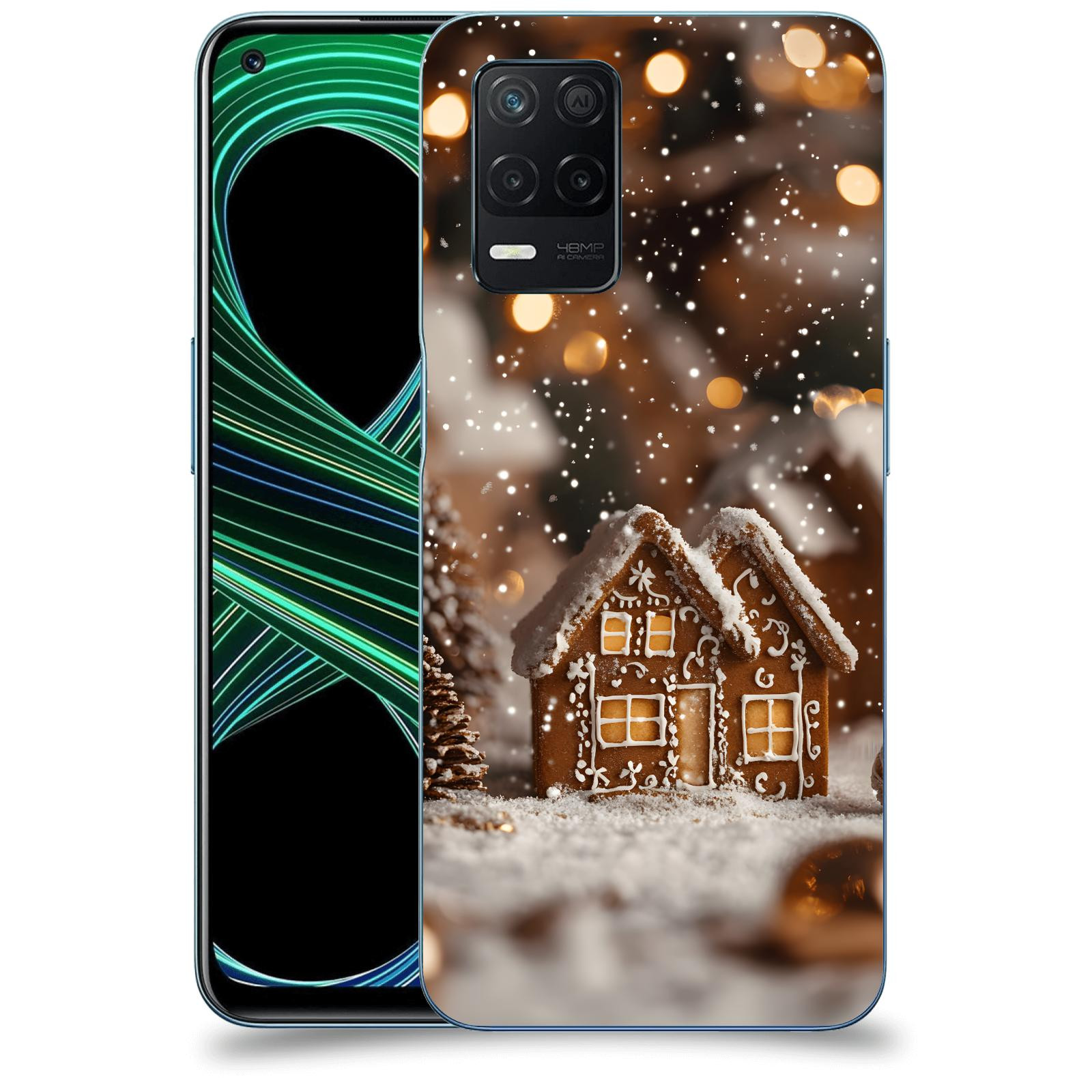 ACOVER Kryt na mobil Realme 8 5G - Perníková chaloupka