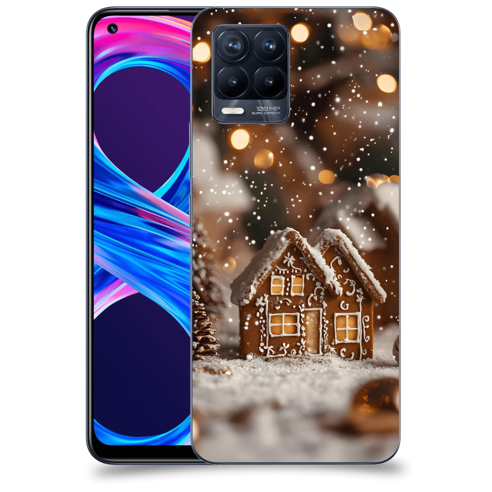 ACOVER Kryt na mobil Realme 8 Pro - Perníková chaloupka