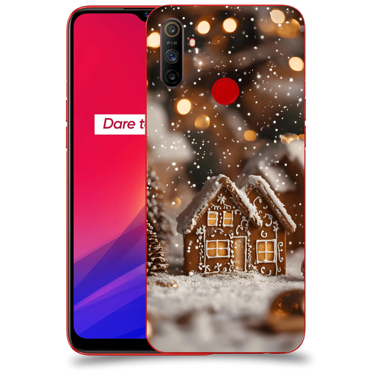 ACOVER Kryt na mobil Realme C3 - Perníková chaloupka