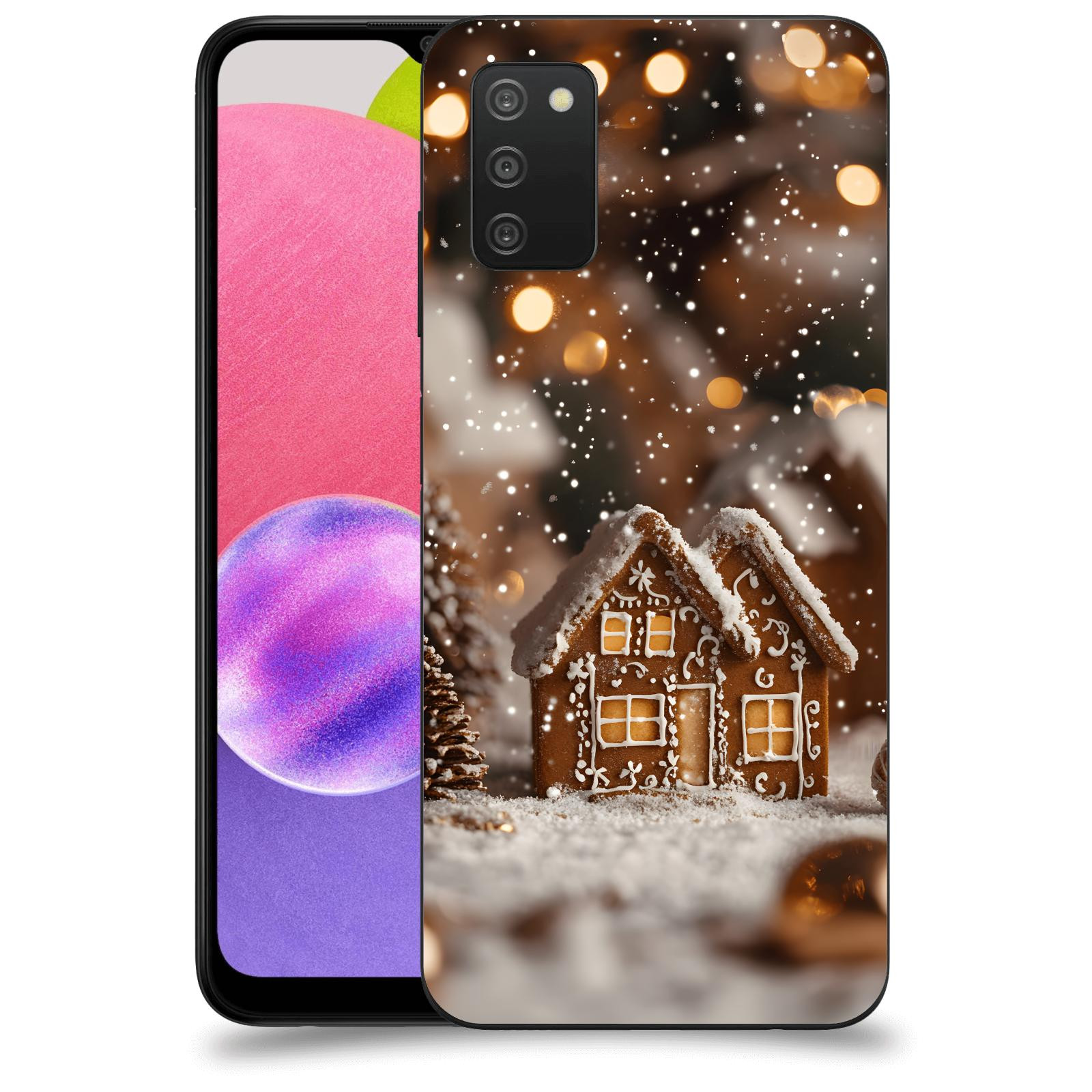 ACOVER Kryt na mobil Samsung Galaxy A03s A037G - Perníková chaloupka