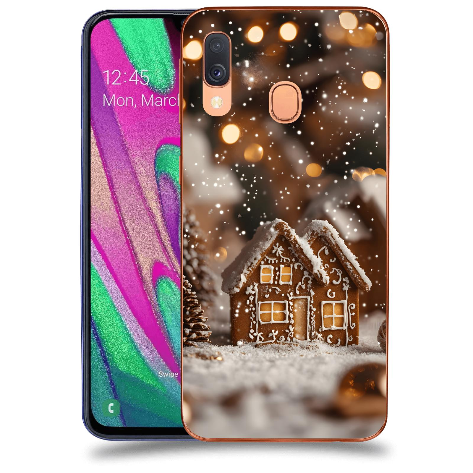 ACOVER Kryt na mobil Samsung Galaxy A40 A405F - Perníková chaloupka