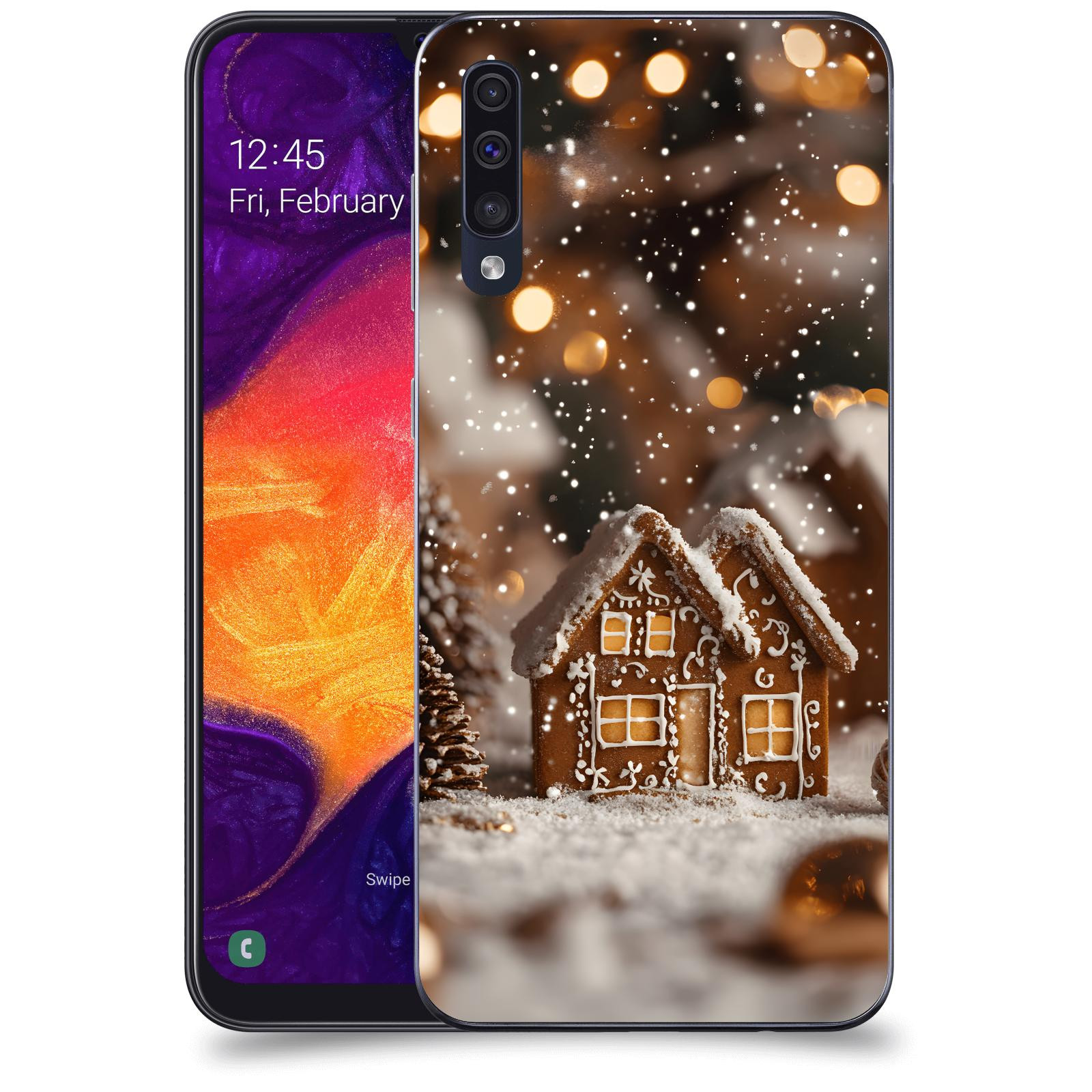 ACOVER Kryt na mobil Samsung Galaxy A50 A505F - Perníková chaloupka