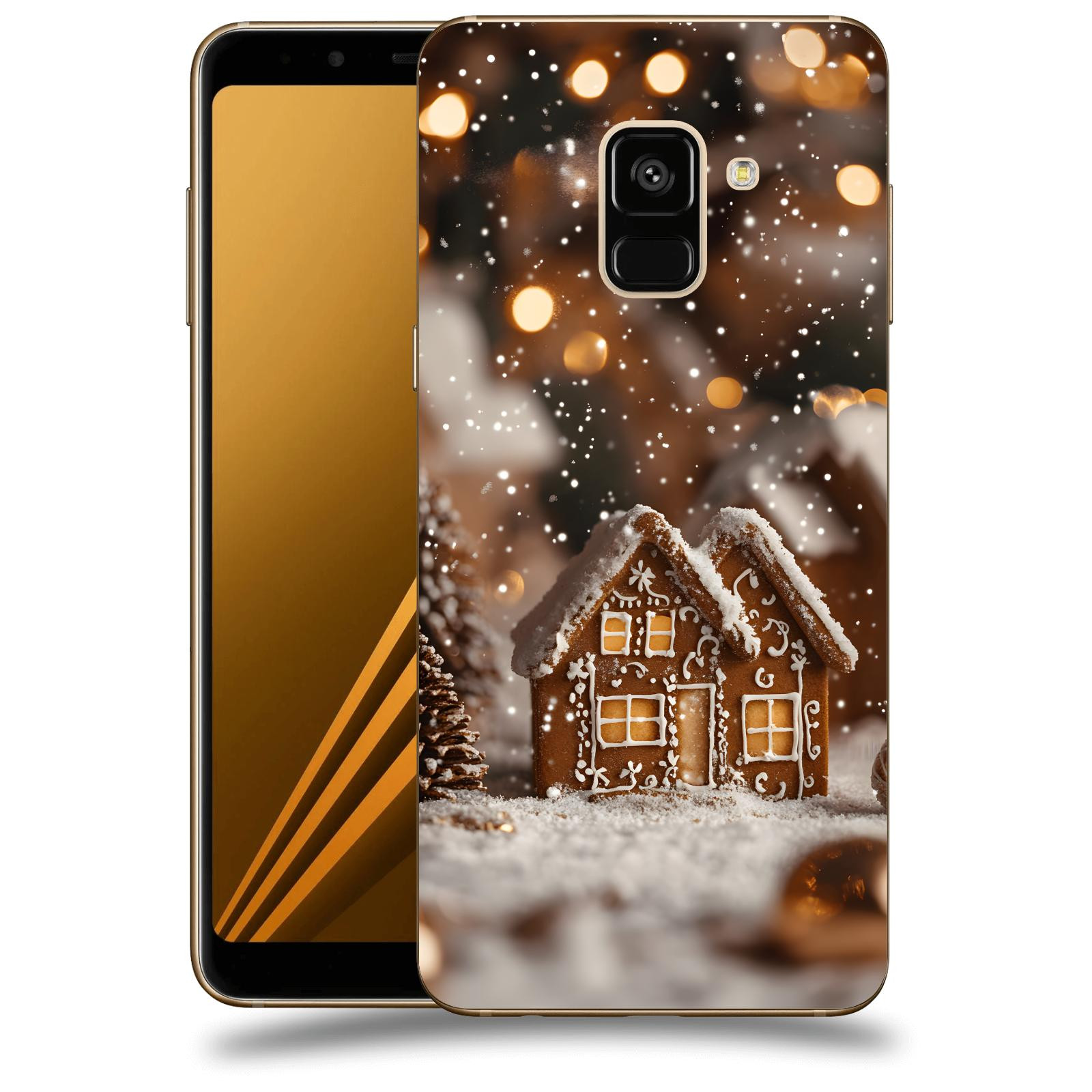 ACOVER Kryt na mobil Samsung Galaxy A8 2018 A530F - Perníková chaloupka