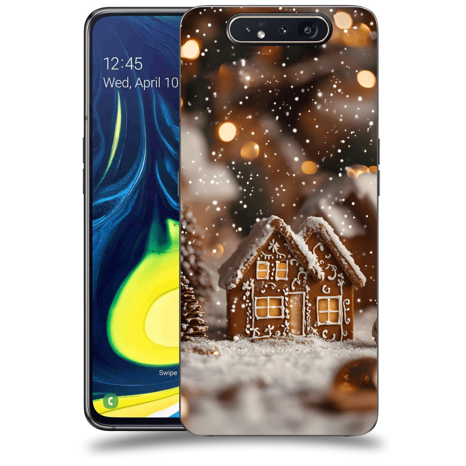 ACOVER Kryt na mobil Samsung Galaxy A80 A805F - Perníková chaloupka