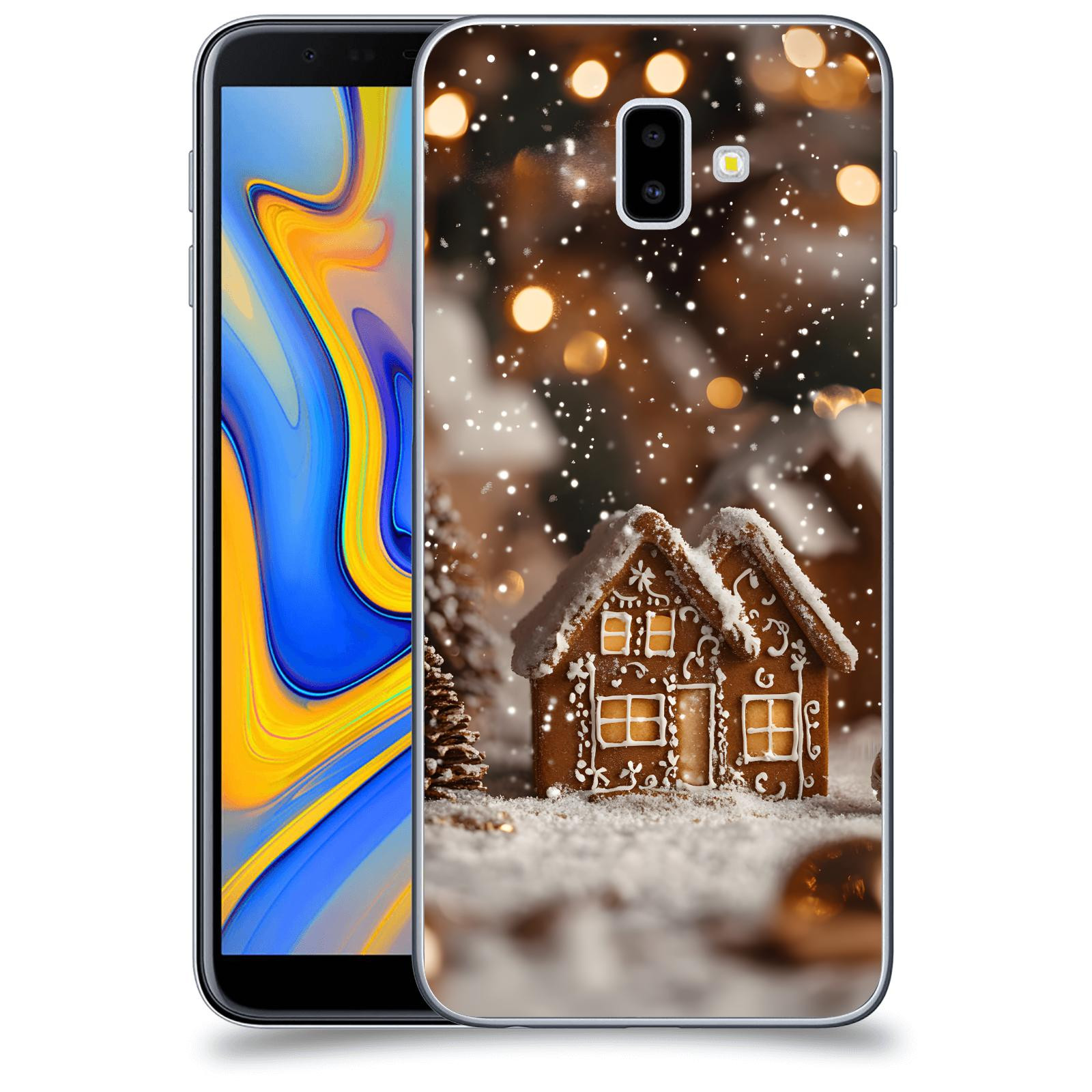 ACOVER Kryt na mobil Samsung Galaxy J6+ J610F - Perníková chaloupka