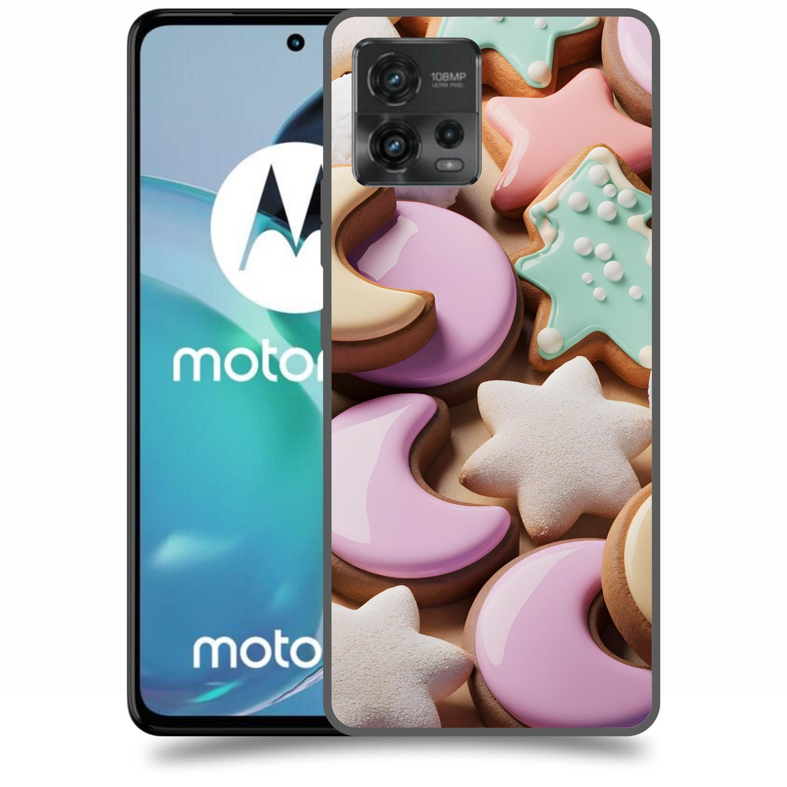 ACOVER Kryt na mobil Motorola Moto G72 - Vánoční cukroví