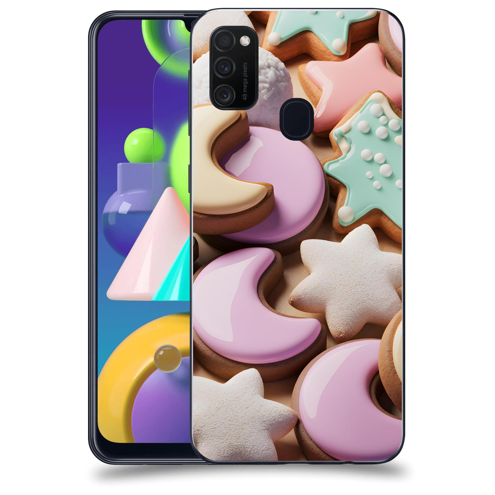ACOVER Kryt na mobil Samsung Galaxy M21 M215F - Vánoční cukroví