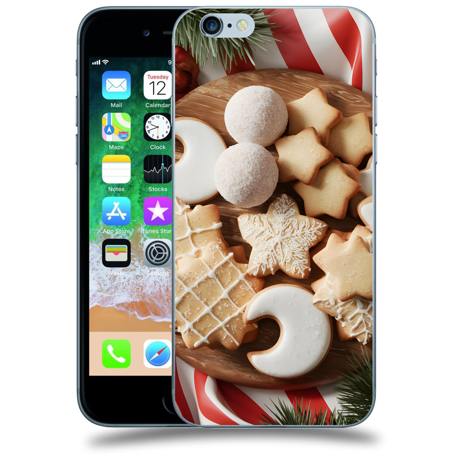 ACOVER Kryt na mobil Apple iPhone 6/6S - Vánoční cukroví 2