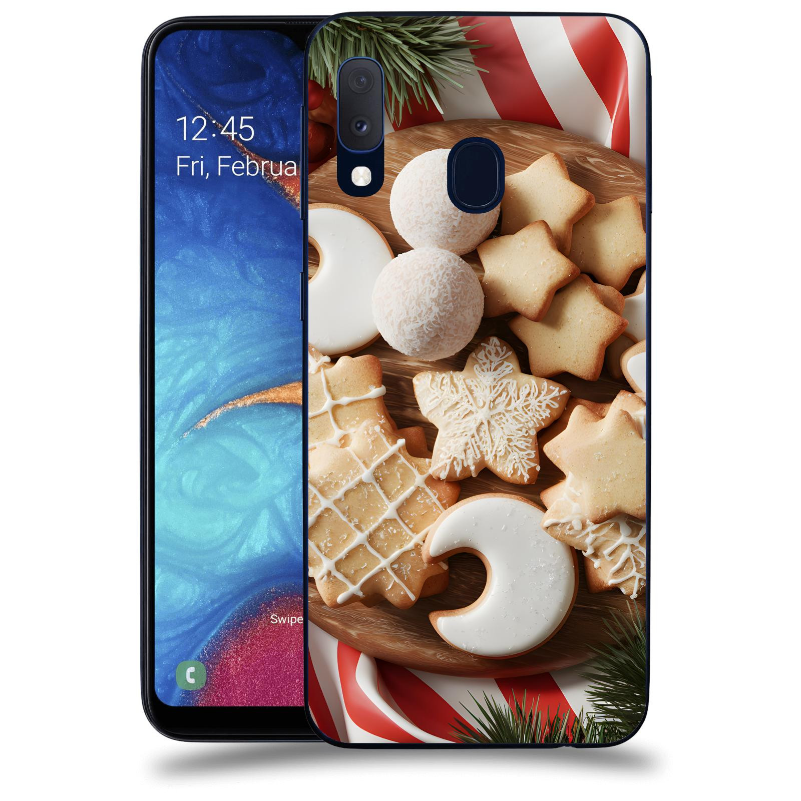 ACOVER Kryt na mobil Samsung Galaxy A20e A202F - Vánoční cukroví 2