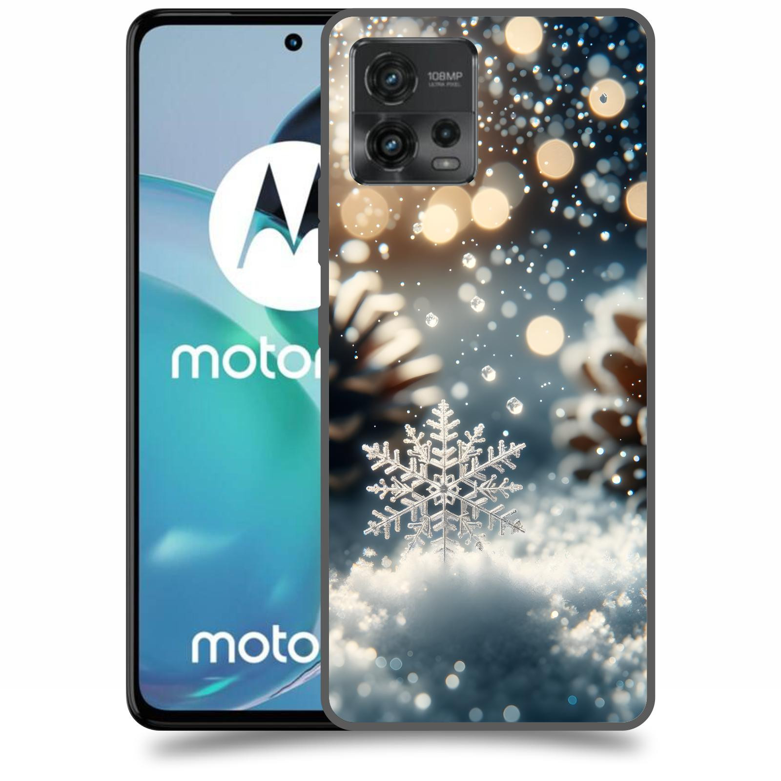 ACOVER Kryt na mobil Motorola Moto G72 - Vločka
