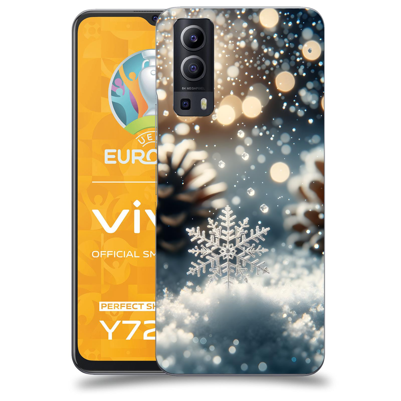 ACOVER Kryt na mobil Vivo Y72 5G - Vločka