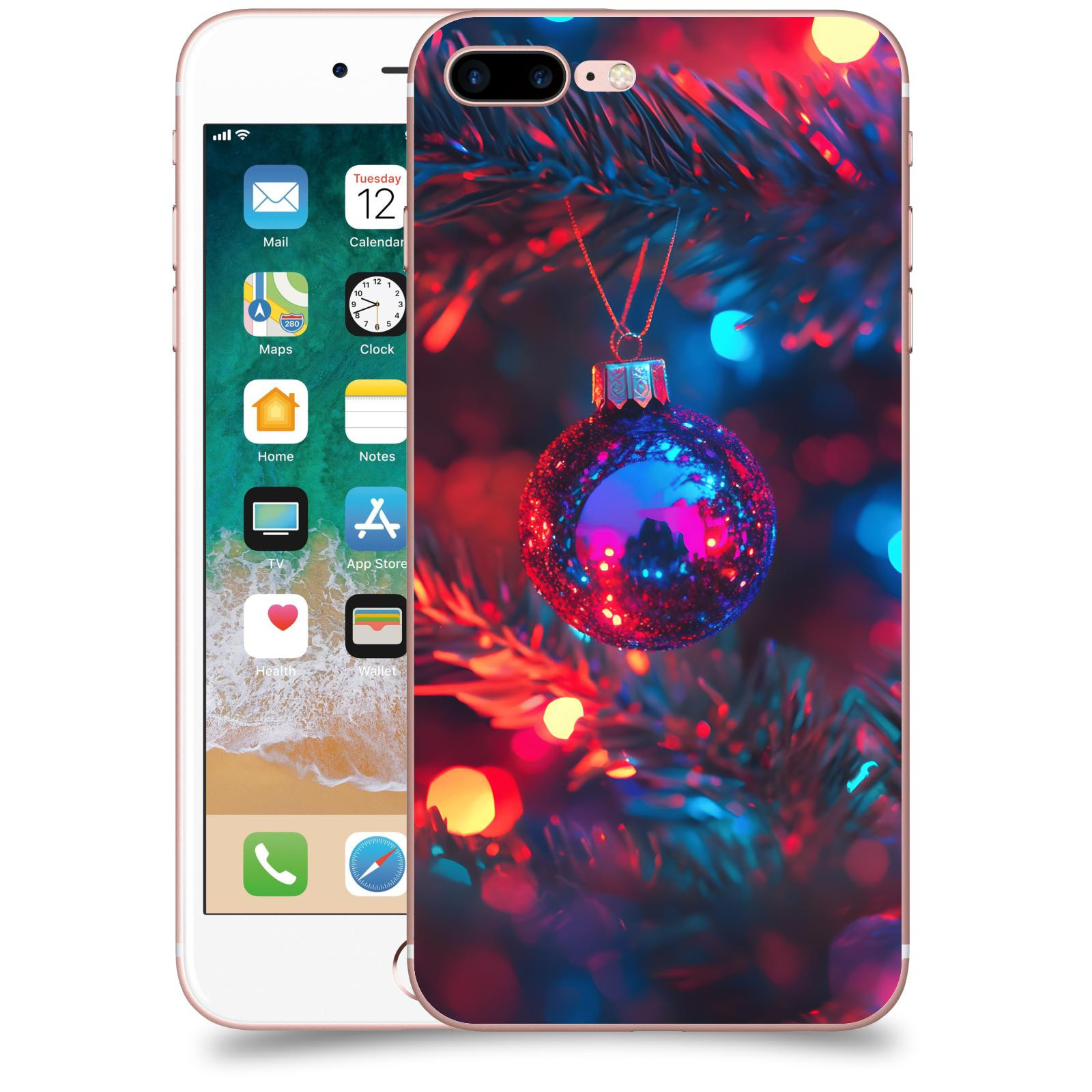 ACOVER Kryt na mobil Apple iPhone 7 Plus - Vánoční ozdoba