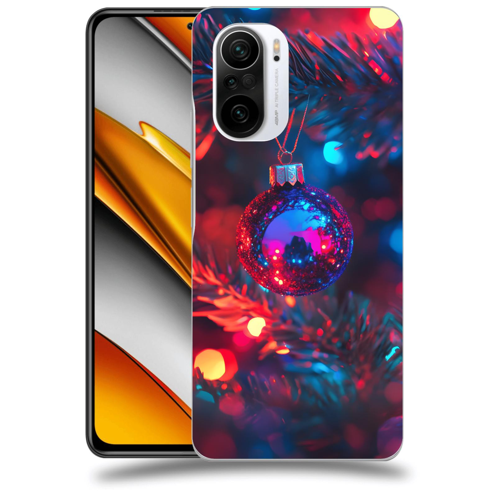 ACOVER Kryt na mobil Xiaomi Poco F3 - Vánoční ozdoba