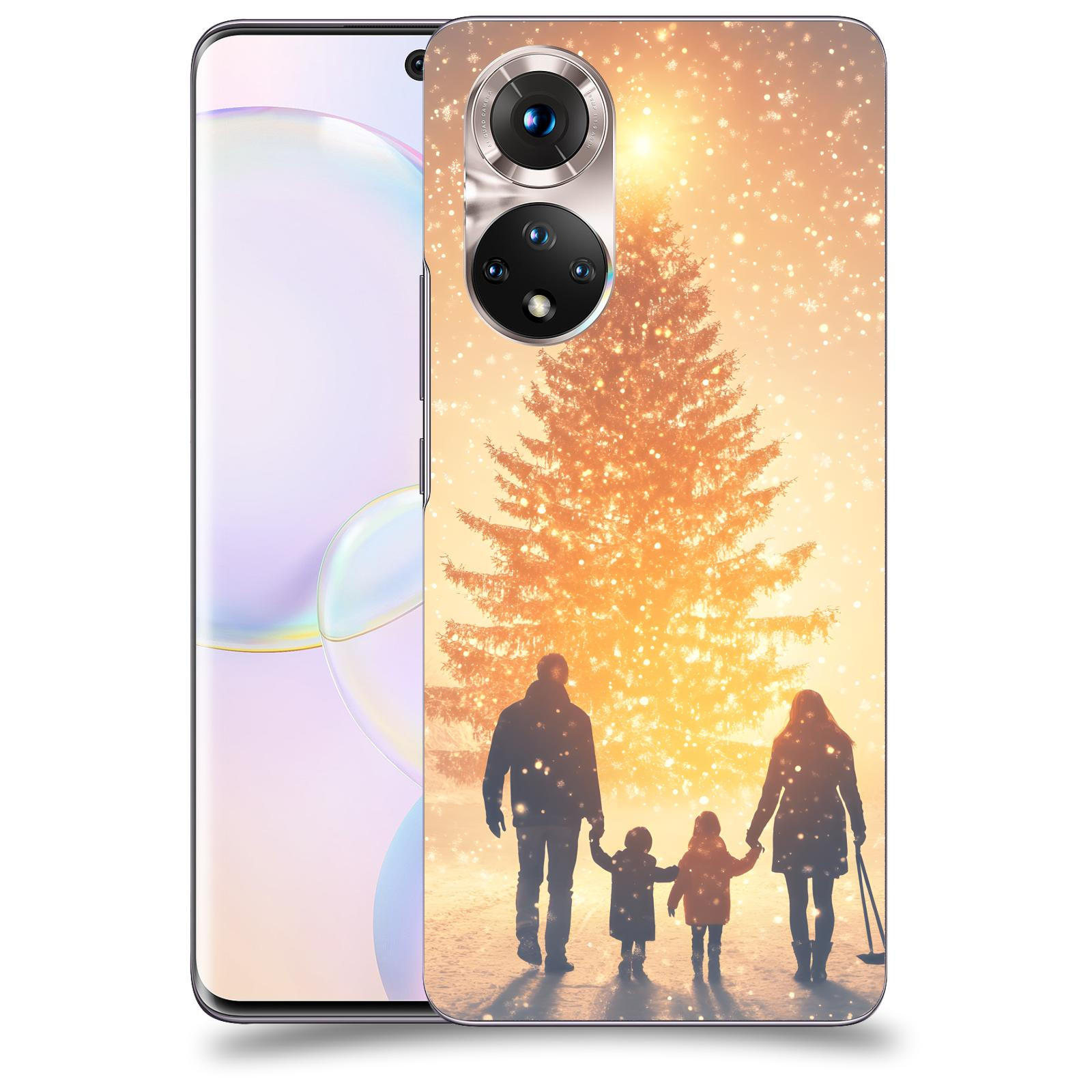 ACOVER Kryt na mobil Honor 50 5G - Family at the Christmas tree