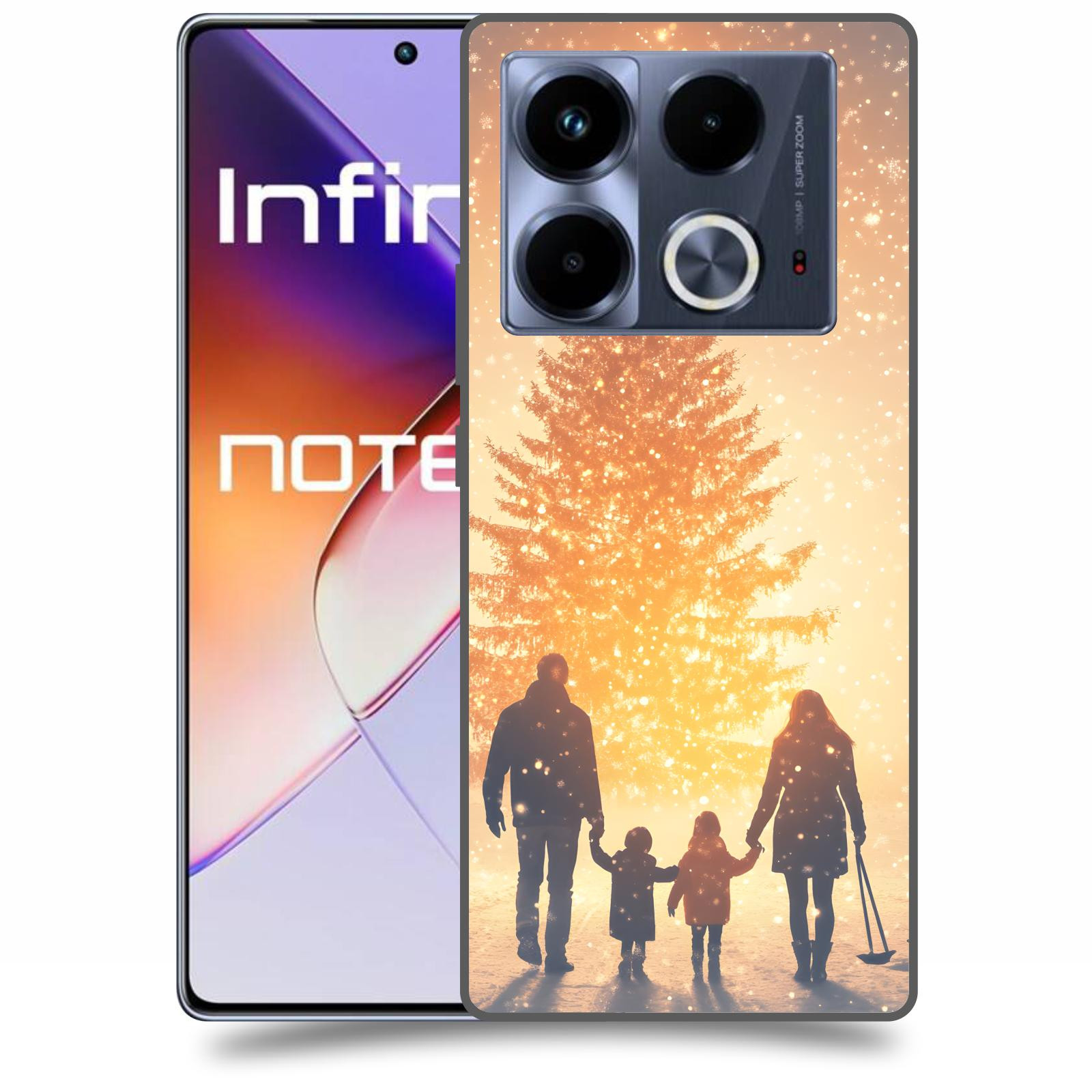 ACOVER Kryt na mobil Infinix Note 40 - Family at the Christmas tree