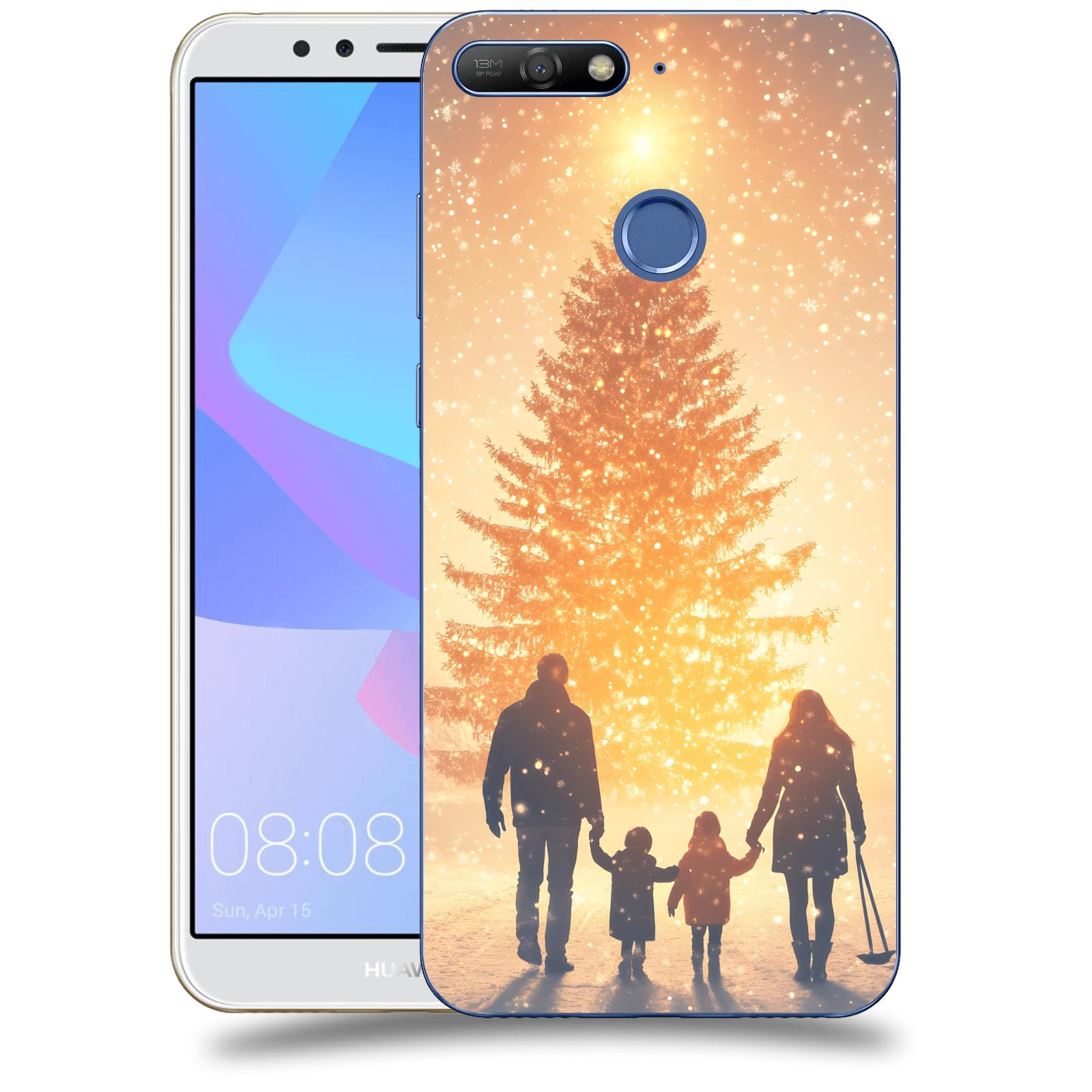 ACOVER Kryt na mobil Huawei Y6 Prime 2018 - Family at the Christmas tree