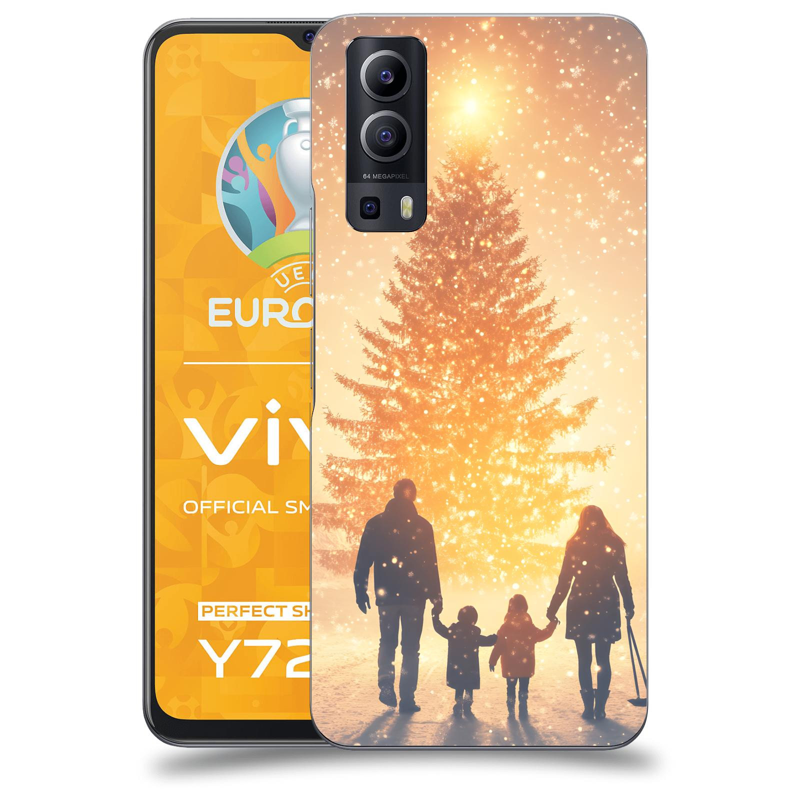 ACOVER Kryt na mobil Vivo Y72 5G - Family at the Christmas tree