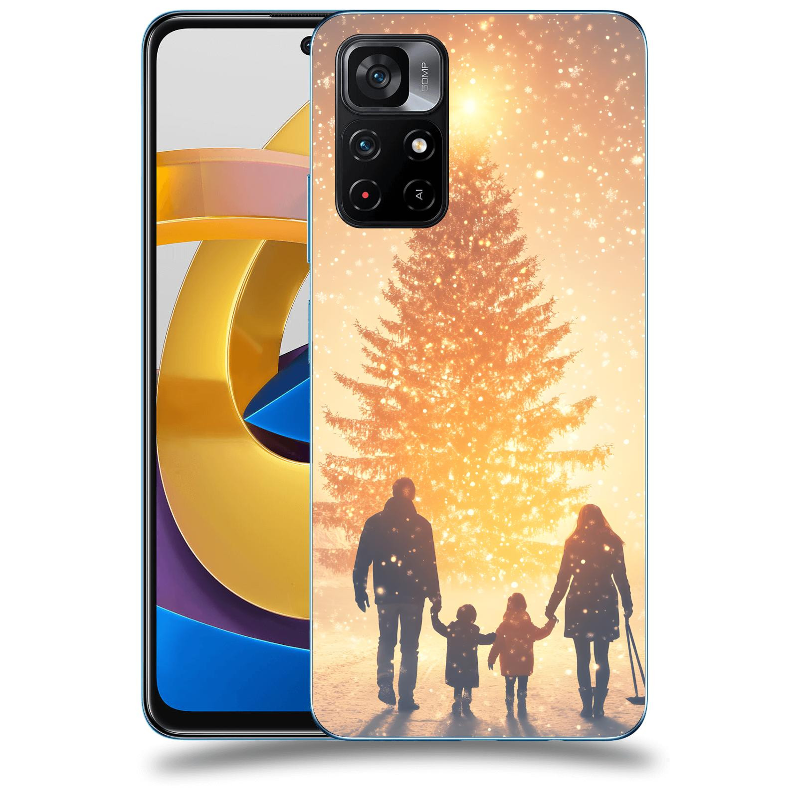 ACOVER Kryt na mobil Xiaomi Poco M4 Pro - Family at the Christmas tree