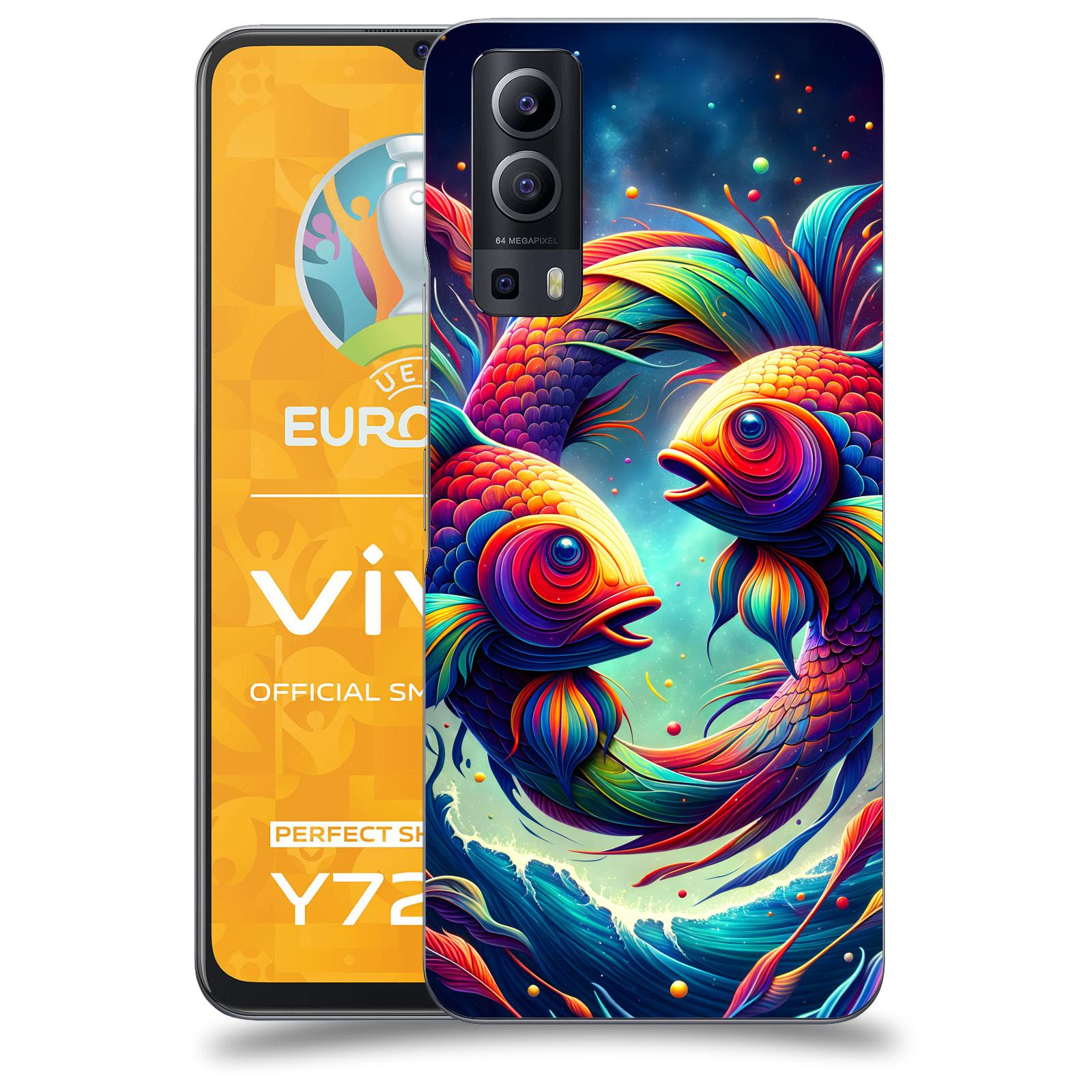 ACOVER Kryt na mobil Vivo Y72 5G - Ryby