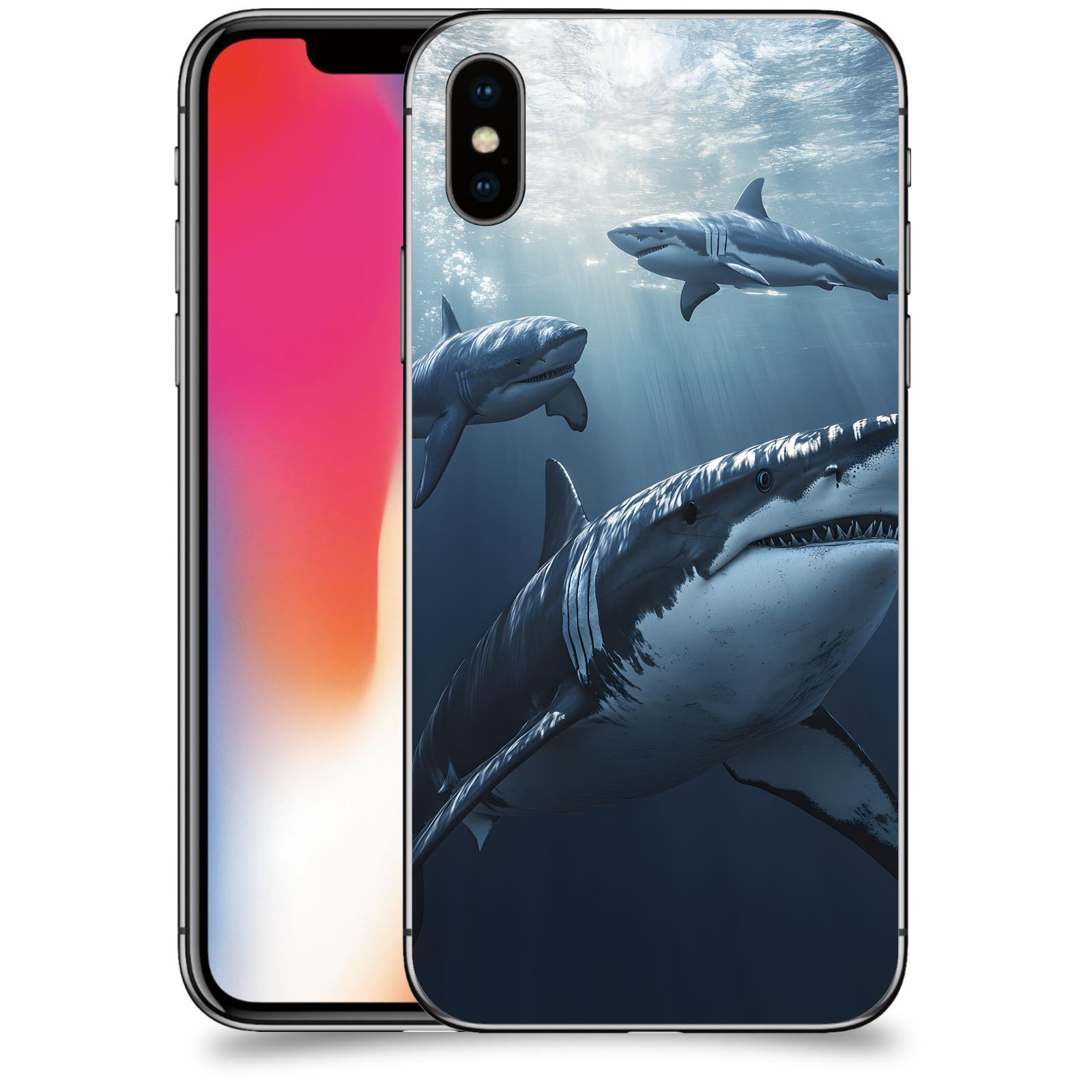 ACOVER Kryt na mobil Apple iPhone X/XS - Žraloci