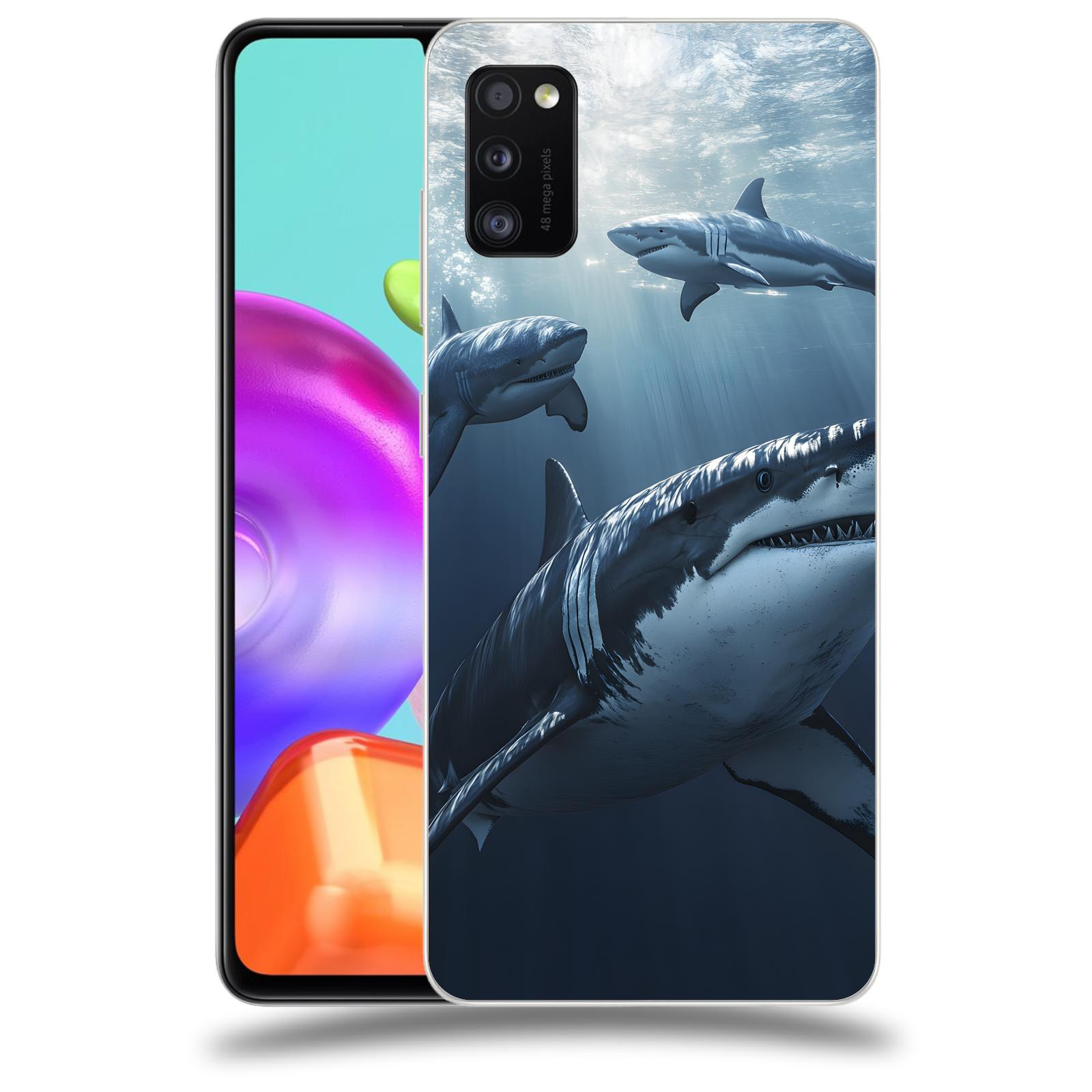 ACOVER Kryt na mobil Samsung Galaxy A41 A415F - Žraloci