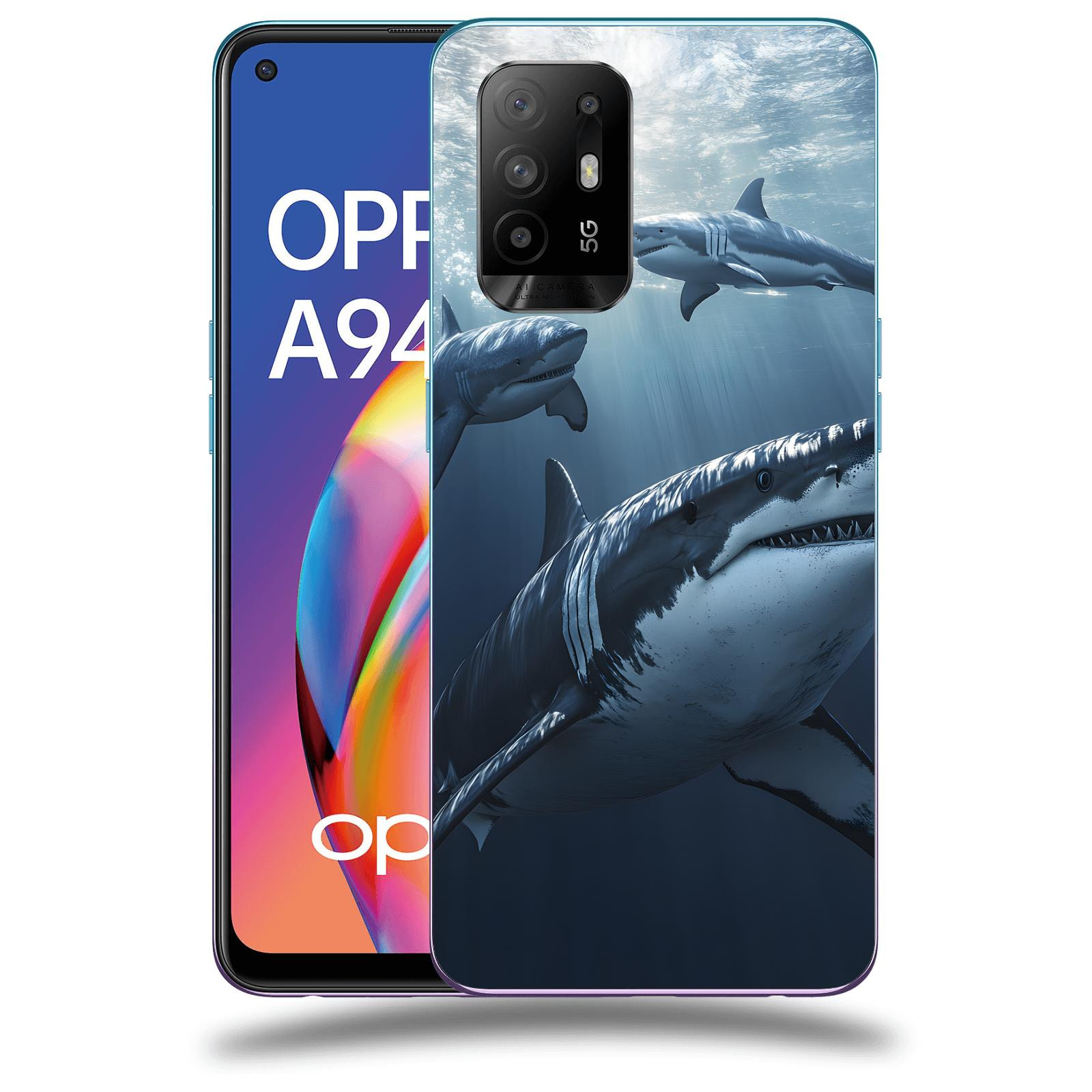 ACOVER Kryt na mobil OPPO A94 5G - Žraloci