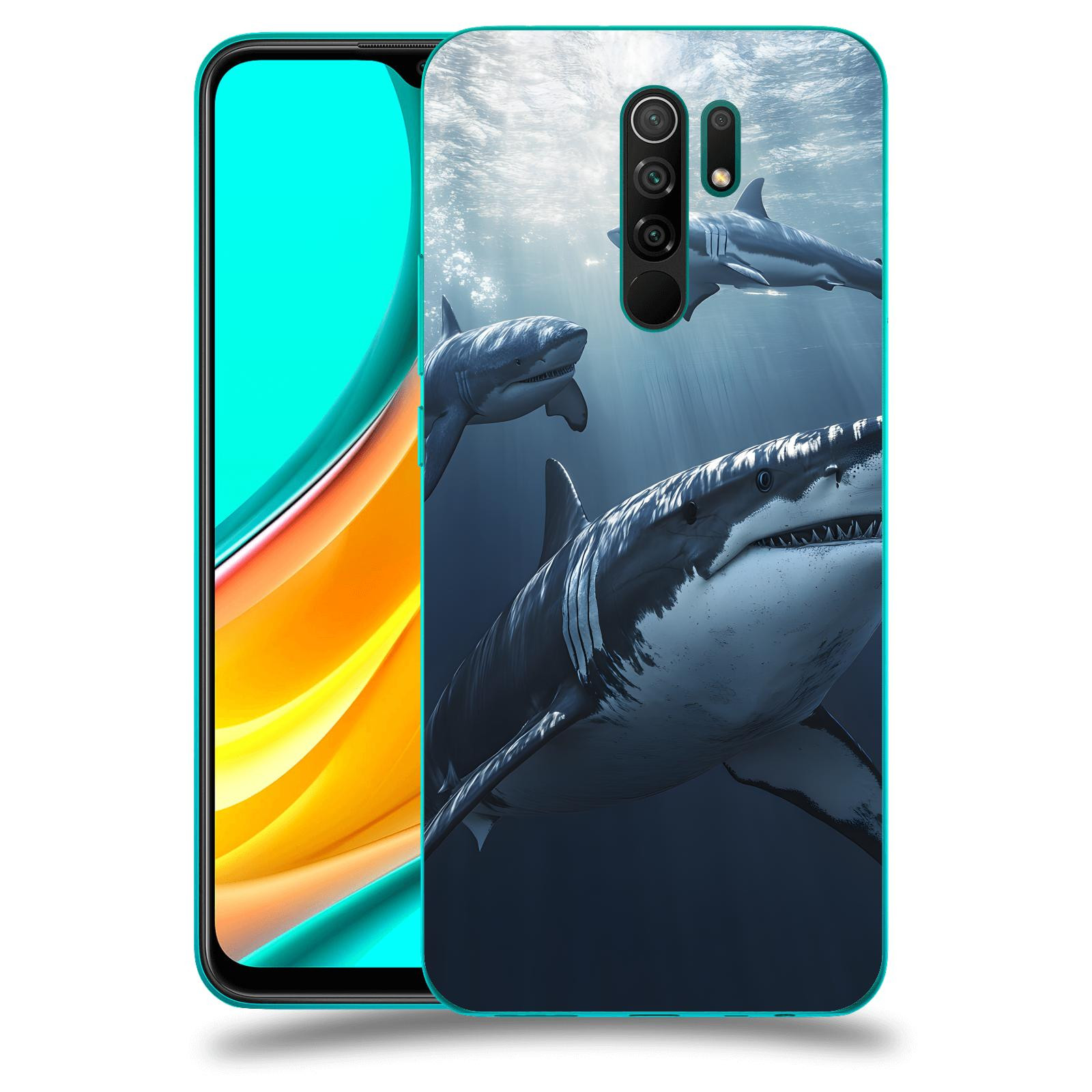 ACOVER Kryt na mobil Xiaomi Mi 9 - Žraloci